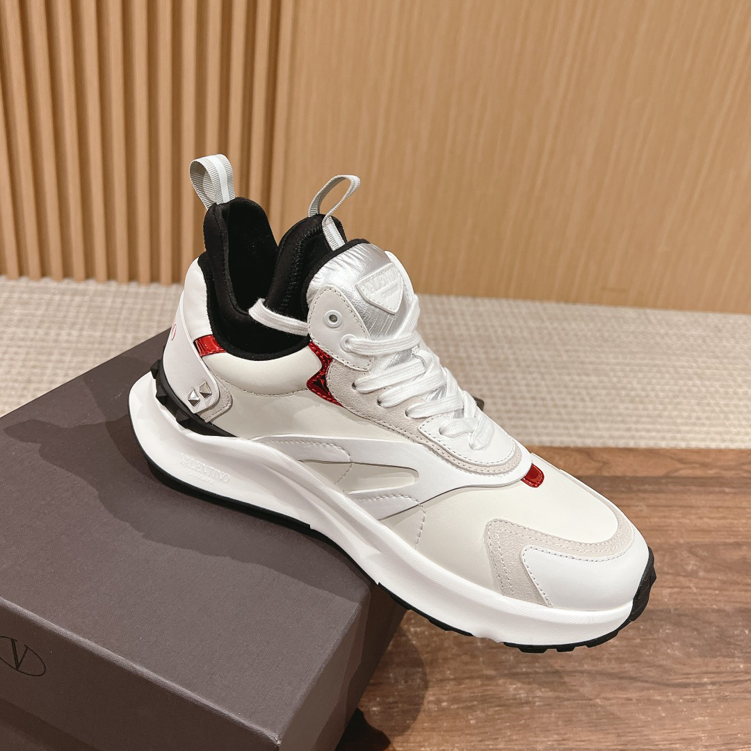 NIGO Valentino Men's Embroidered Logo Colorblock Material Cowhide Casual Sneakers Shoes #nigo74528