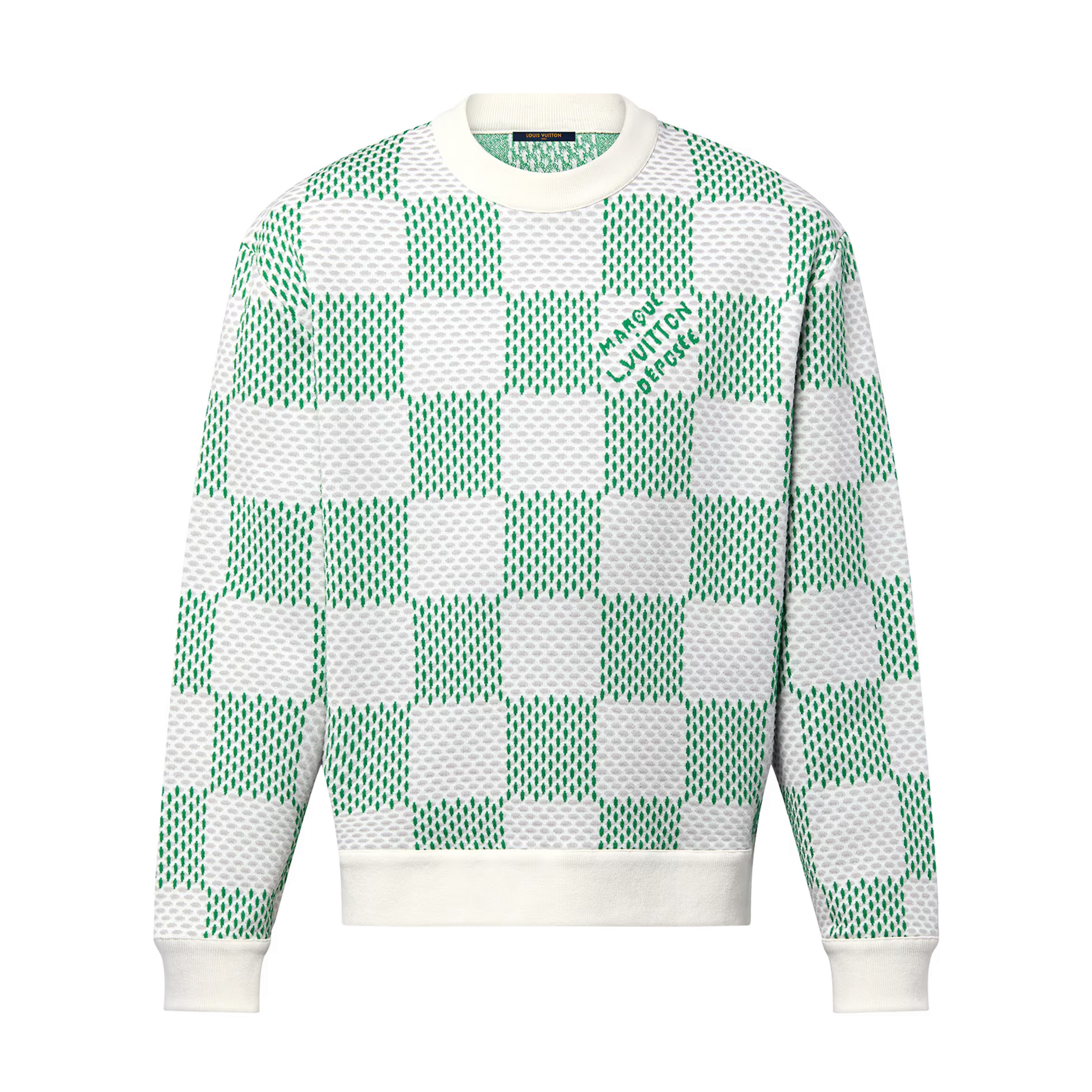 NIGO Louis Vuitton Men's Spring and Autumn Checkerboard Letter Logo Round Neck Drop Shoulder Long Sleeve Sweatshirt #nigo74531