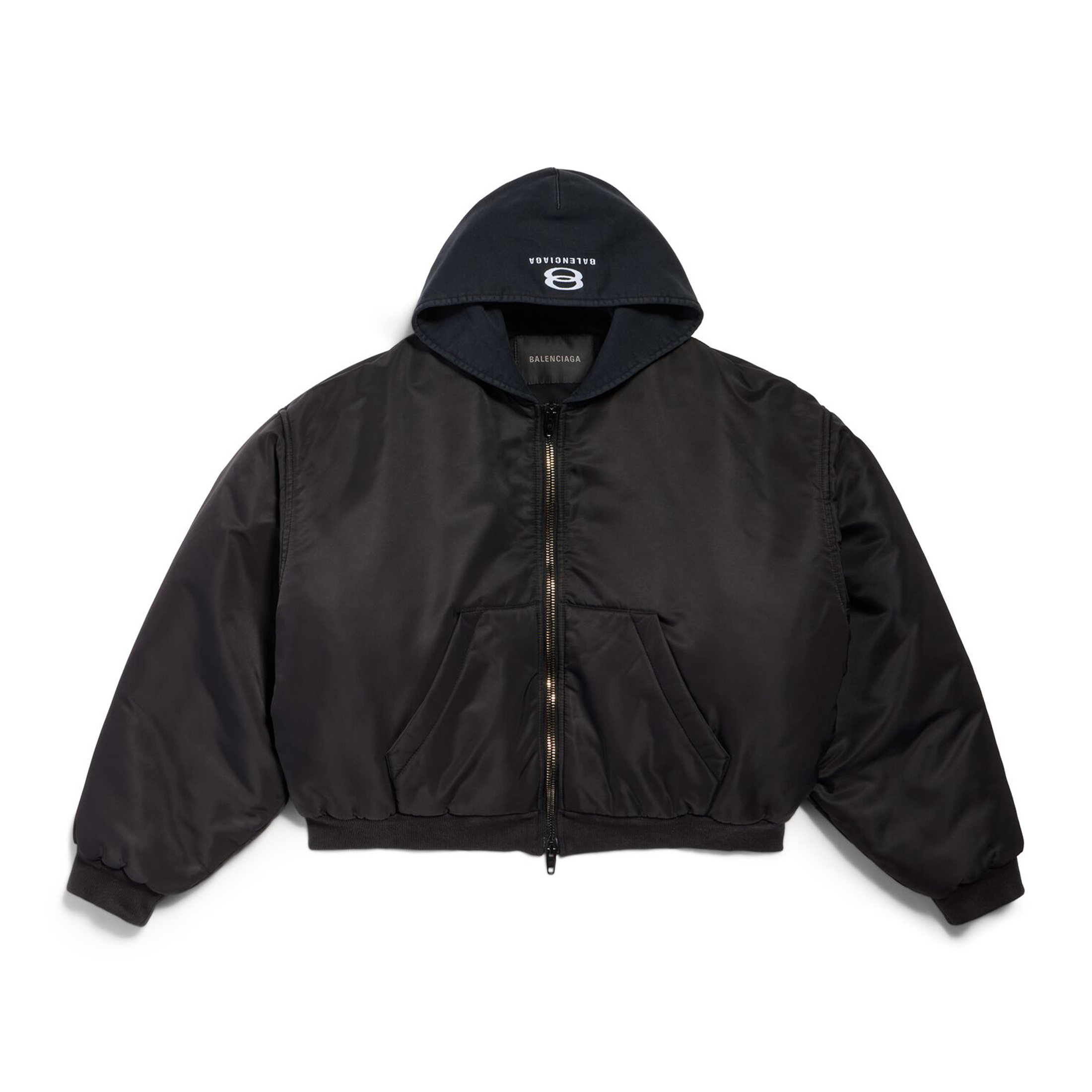 NIGO Balenciaga Men's Women's BOMBER Hooded Aviator Jacket Logo Zipper Short Long Sleeve Jacket #nigo71758