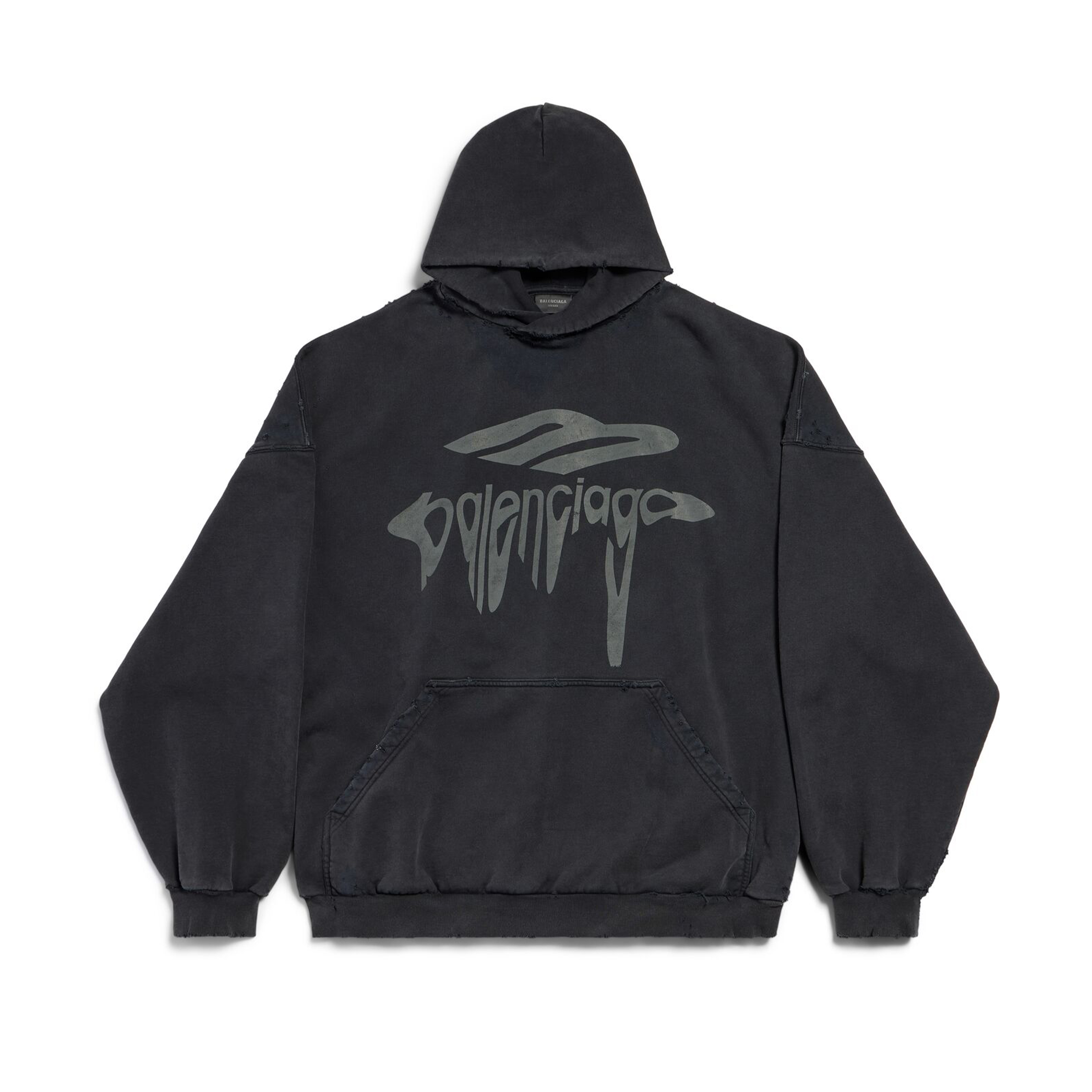 NIGO Balenciaga Men's Spring 3B LIQUIFIED Loose High Street Cotton Logo Print Hooded Sweatshirt #nigo71811