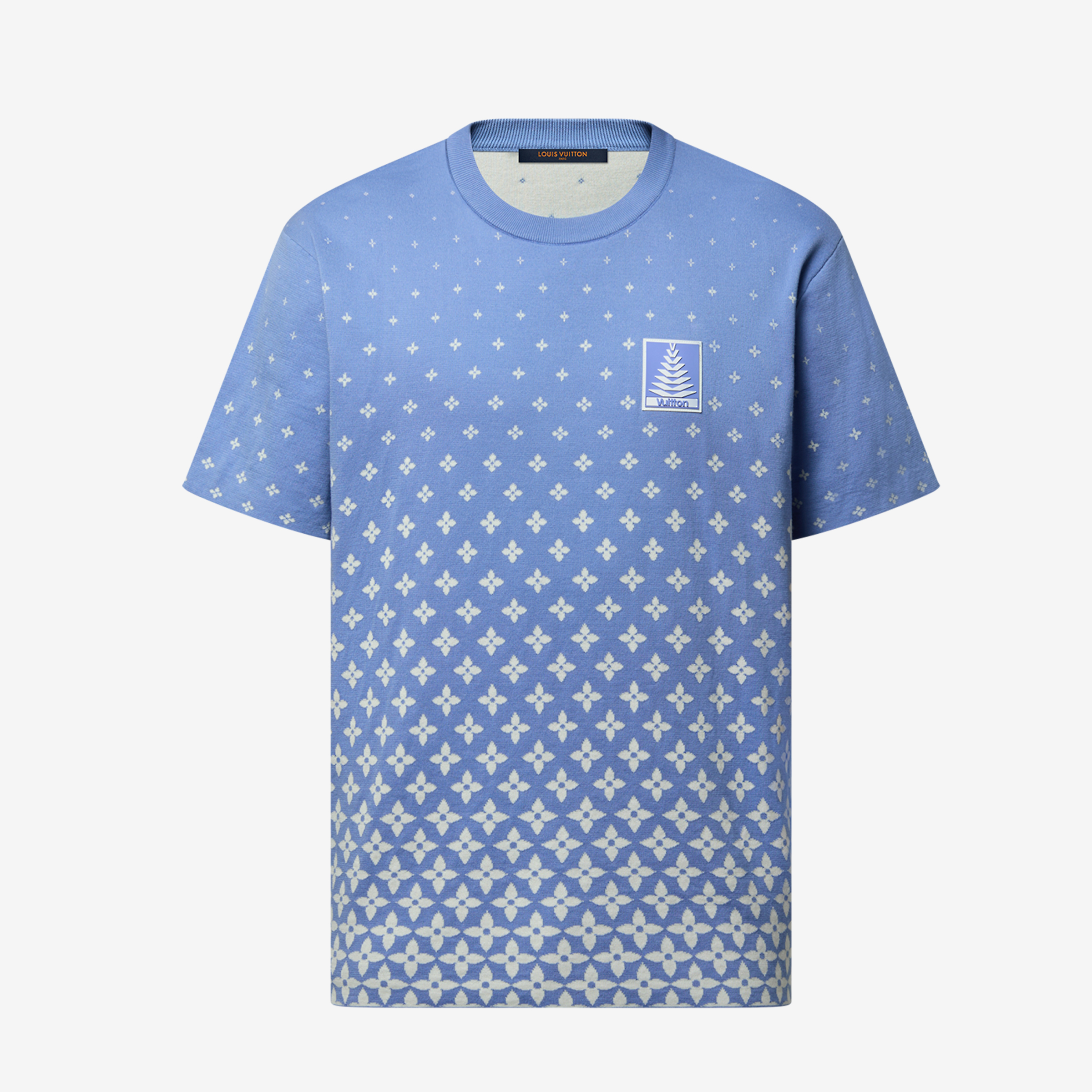 NIGO Louis Vuitton Men's Summer Cotton Knit Full Print Round Neck Pullover Solid Color Short Sleeved T-Shirt #nigo71812