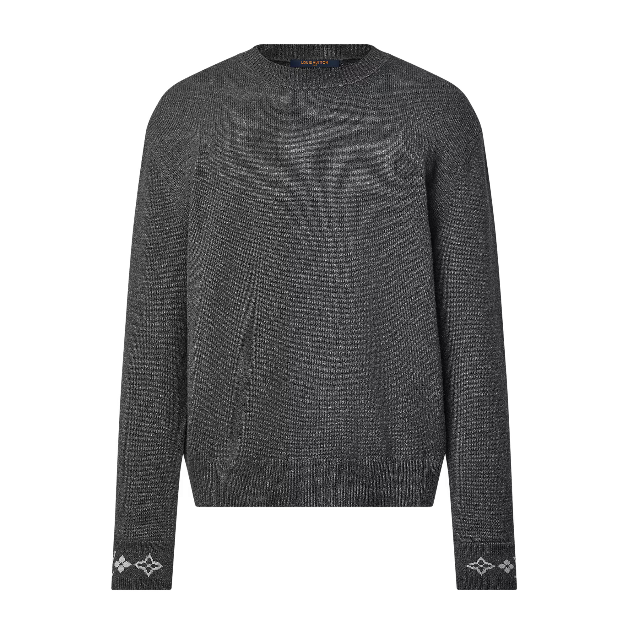 NIGO Louis Vuitton Men's Spring and Autumn Solid Color Logo Printed Crew Neck Pullover Cashmere Sweater #nigo74551