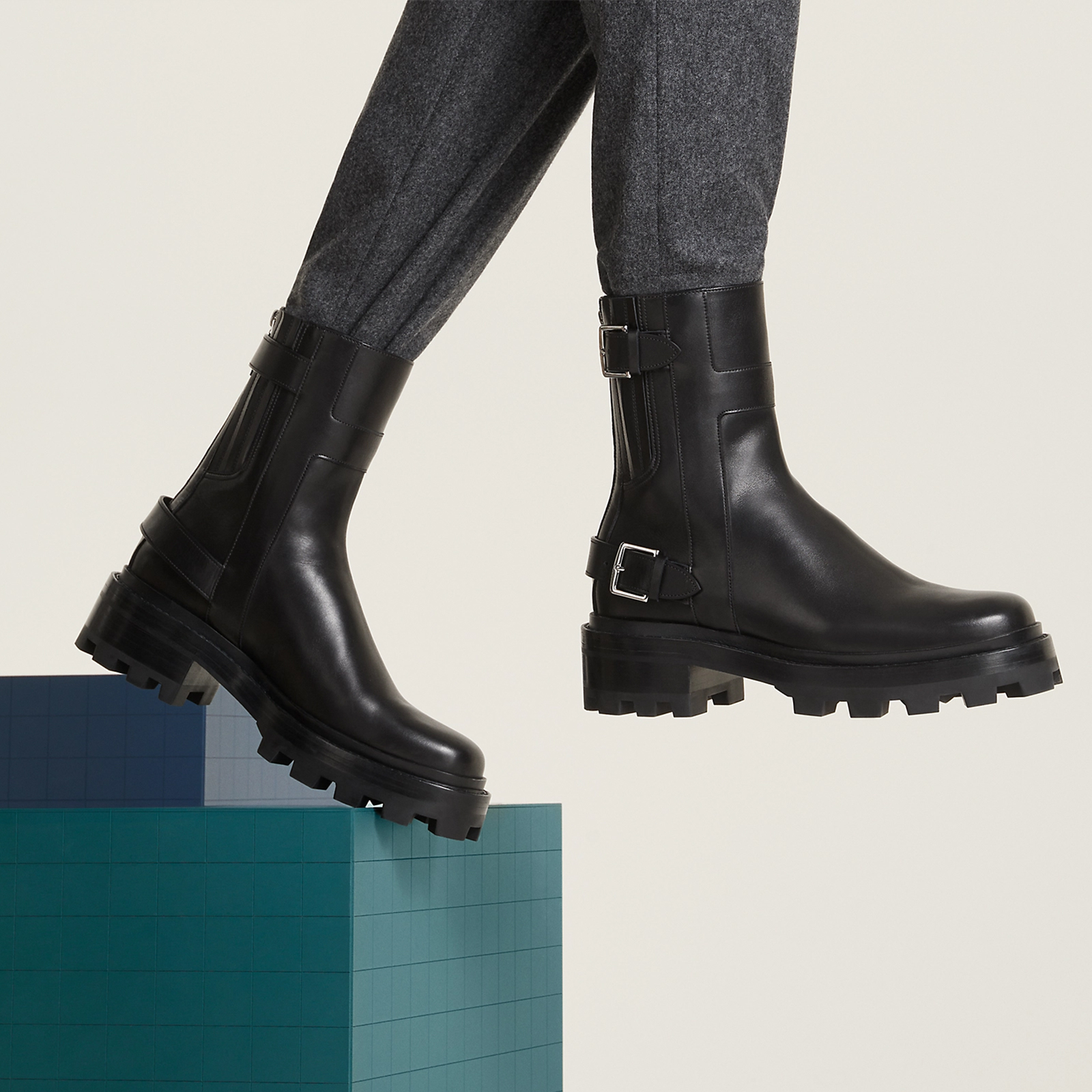 NIGO Hermes Women's Autumn And Winter Jaimy Ankle Boots Cowhide Round Toe Zipper Short Boots Casual Shoes Ngvp #nigo9736