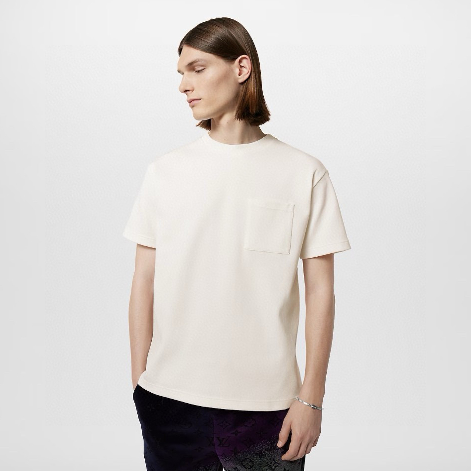 NIGO Louis Vuitton Men's Summer Solid Colour Pocket Round Neck Cotton Short Sleeve T-Shirt #nigo74562