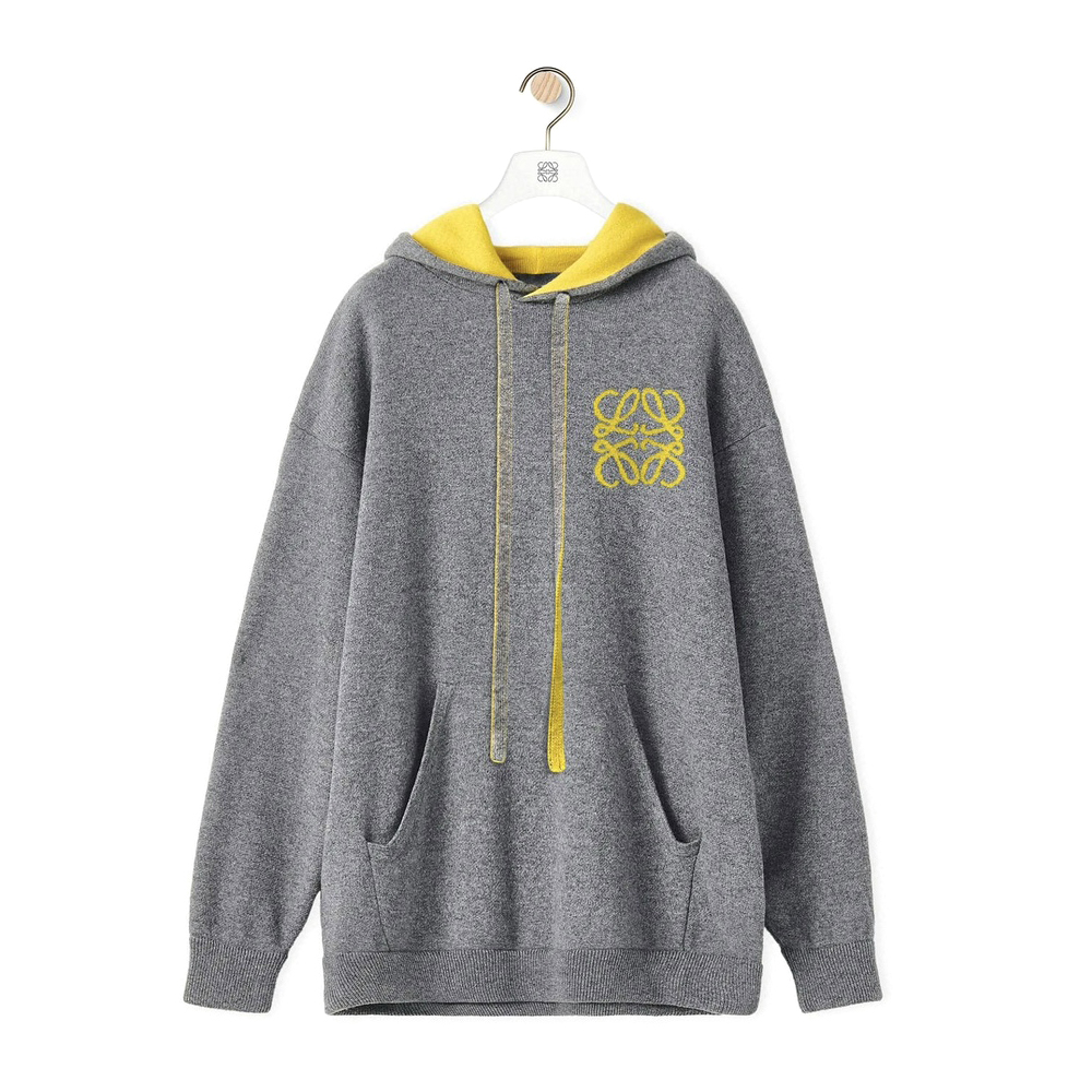 NIGO Loewe Men's Logo Printed Spring & Fall Wool Loose Two Color Long Sleeve Pullover Hooded Drawstring Sweatshirt #nigo74566