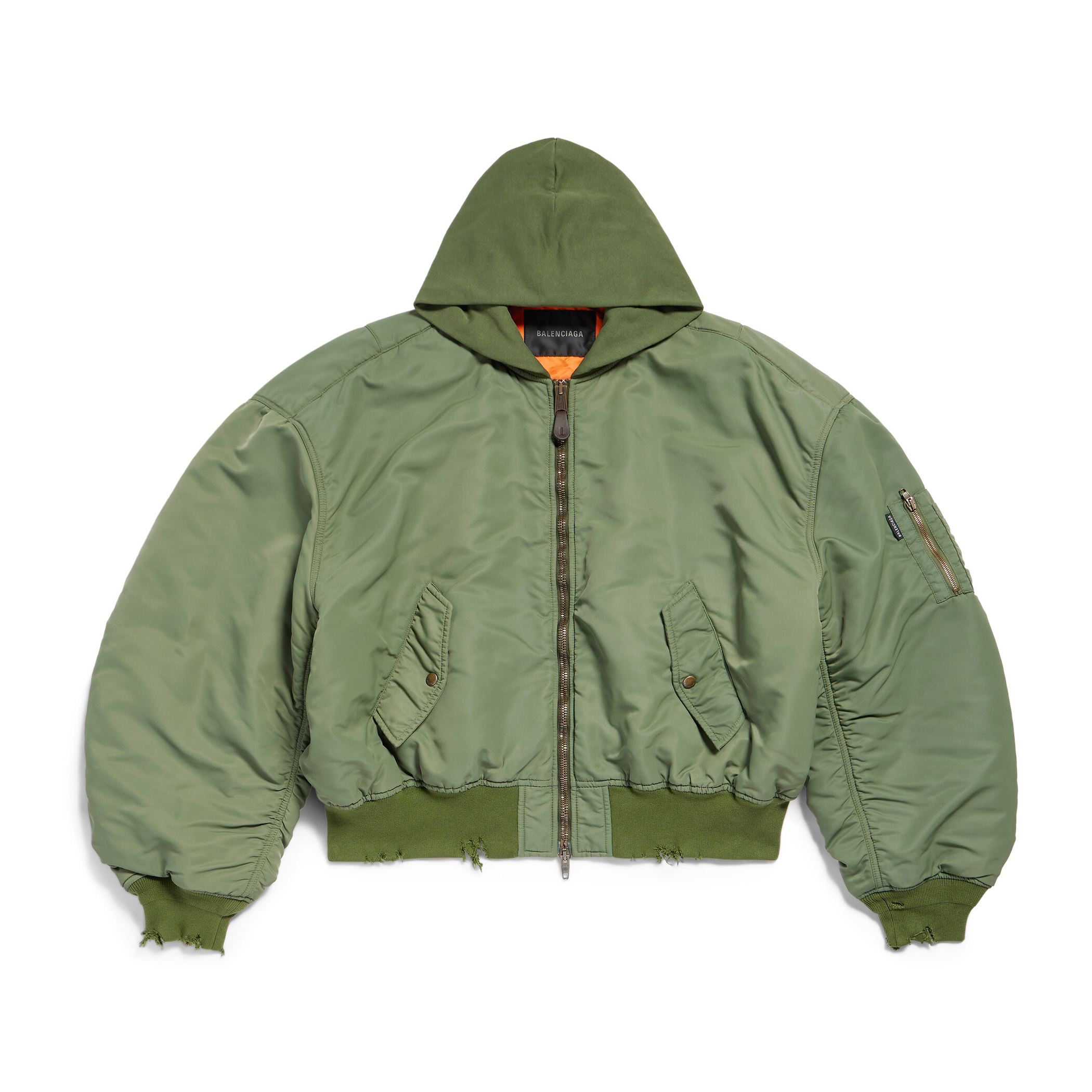 NIGO Balenciaga Men's Women's Solid Color Hooded Aviator Jacket Logo Zipper Long Sleeve Jacket #nigo74564