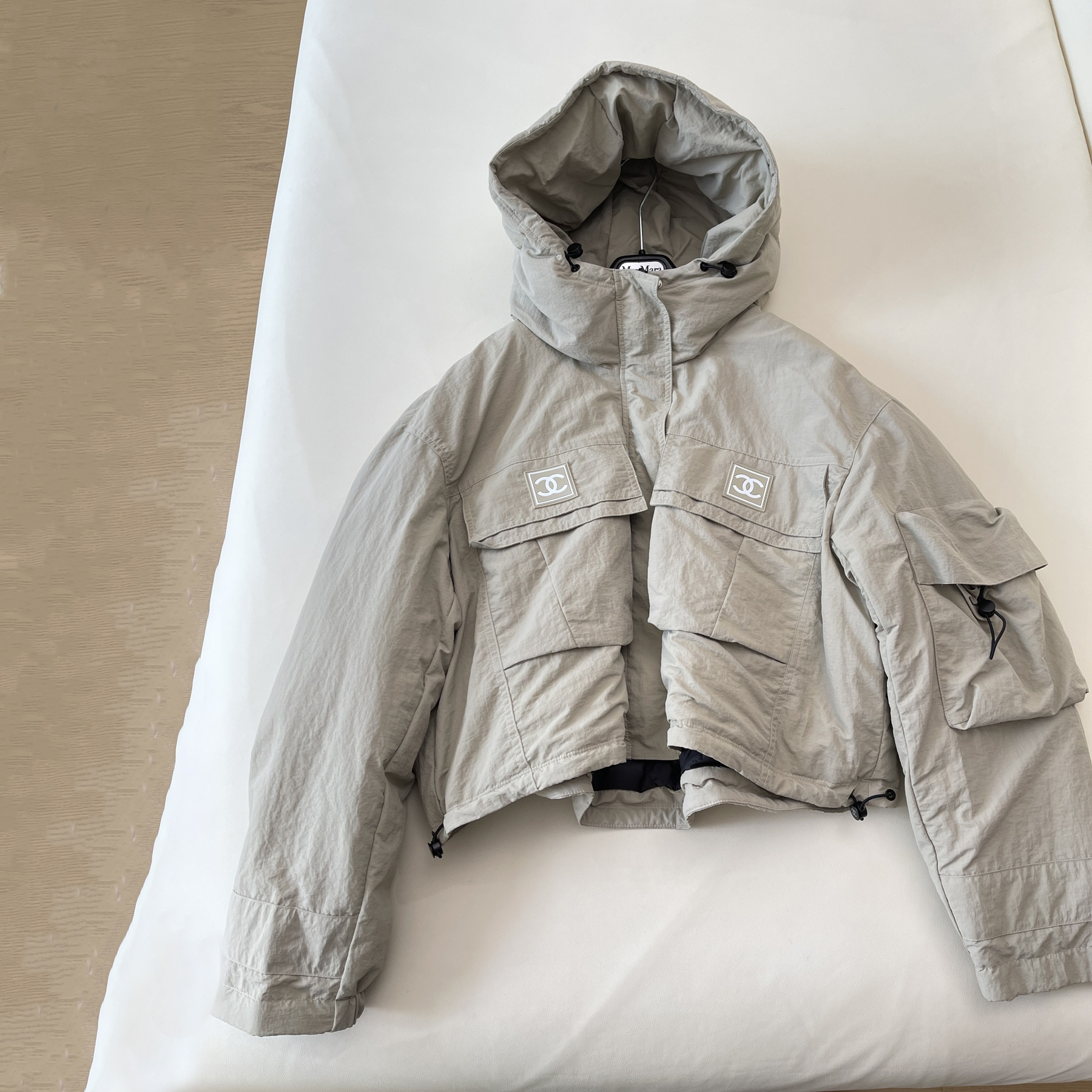 NIGO Chanel Women's Autumn and Winter Solid Color Hooded Long Sleeve Cotton Coat Jacket #nigo74577