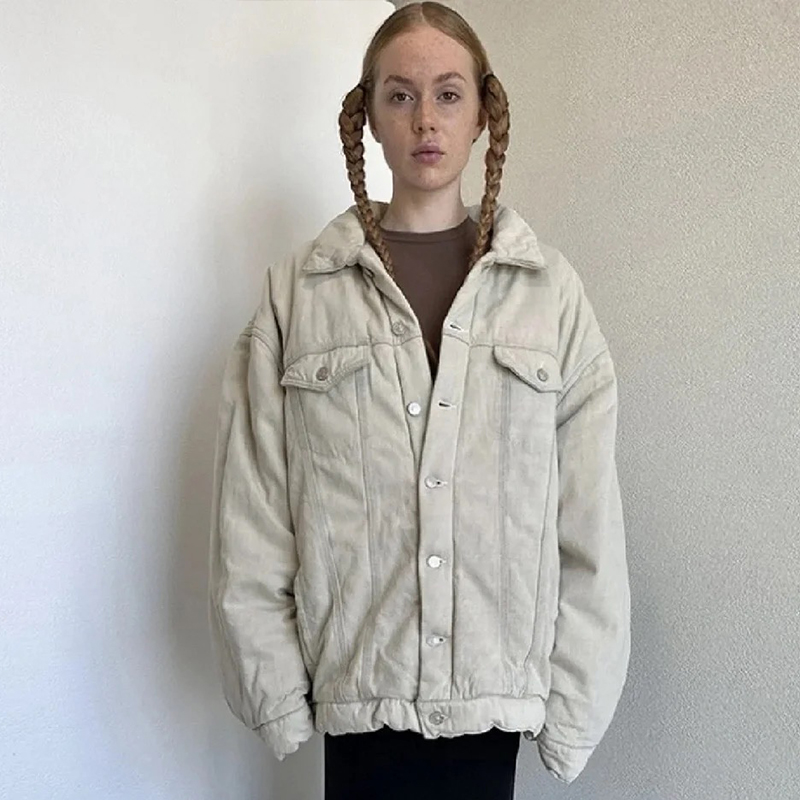 NIGO Balenciaga Men's Women's Autumn And Winter Vintage Loose Cotton Long Sleeve Solid Color Cowboy Cotton Jacket Ngvp #nigo9742