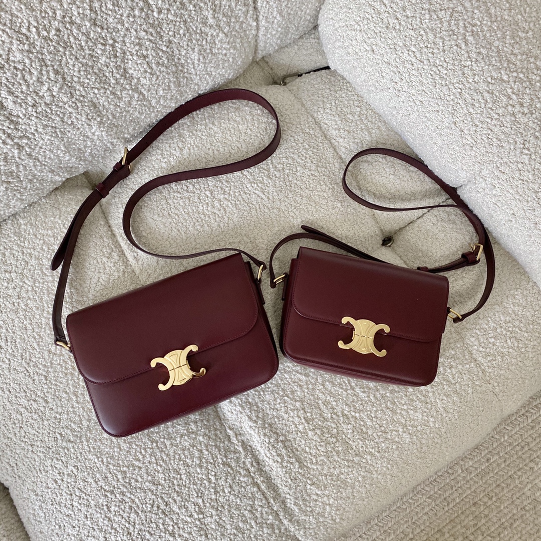 NIGO Celine TRIOMPHE Women's Monogrammed Gold Buckle Solid Crossbody Shoulder Bag Bags #nigo74586