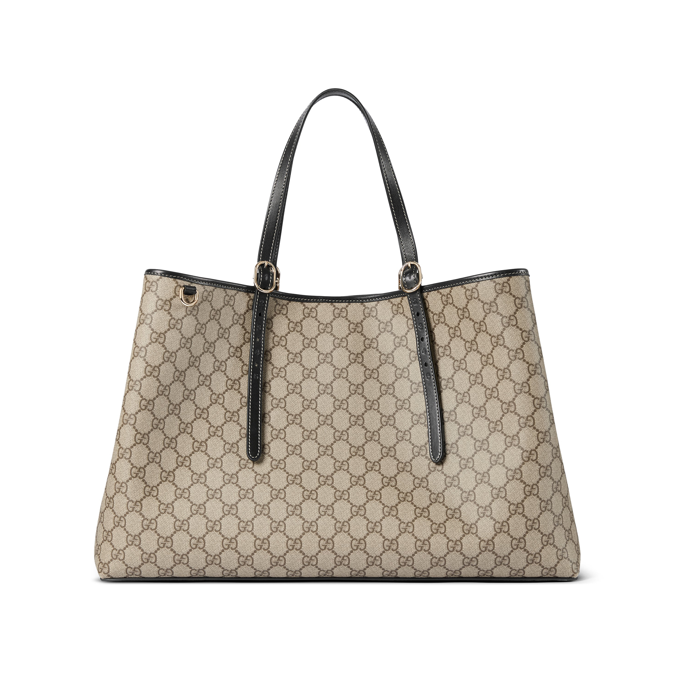 NIGO Gucci Emblem Women's Solid Color Logo Printed Magnetic Clasp Closure Leather Coated Fabric Shopping Bag Shoulder Bags #nigo74595