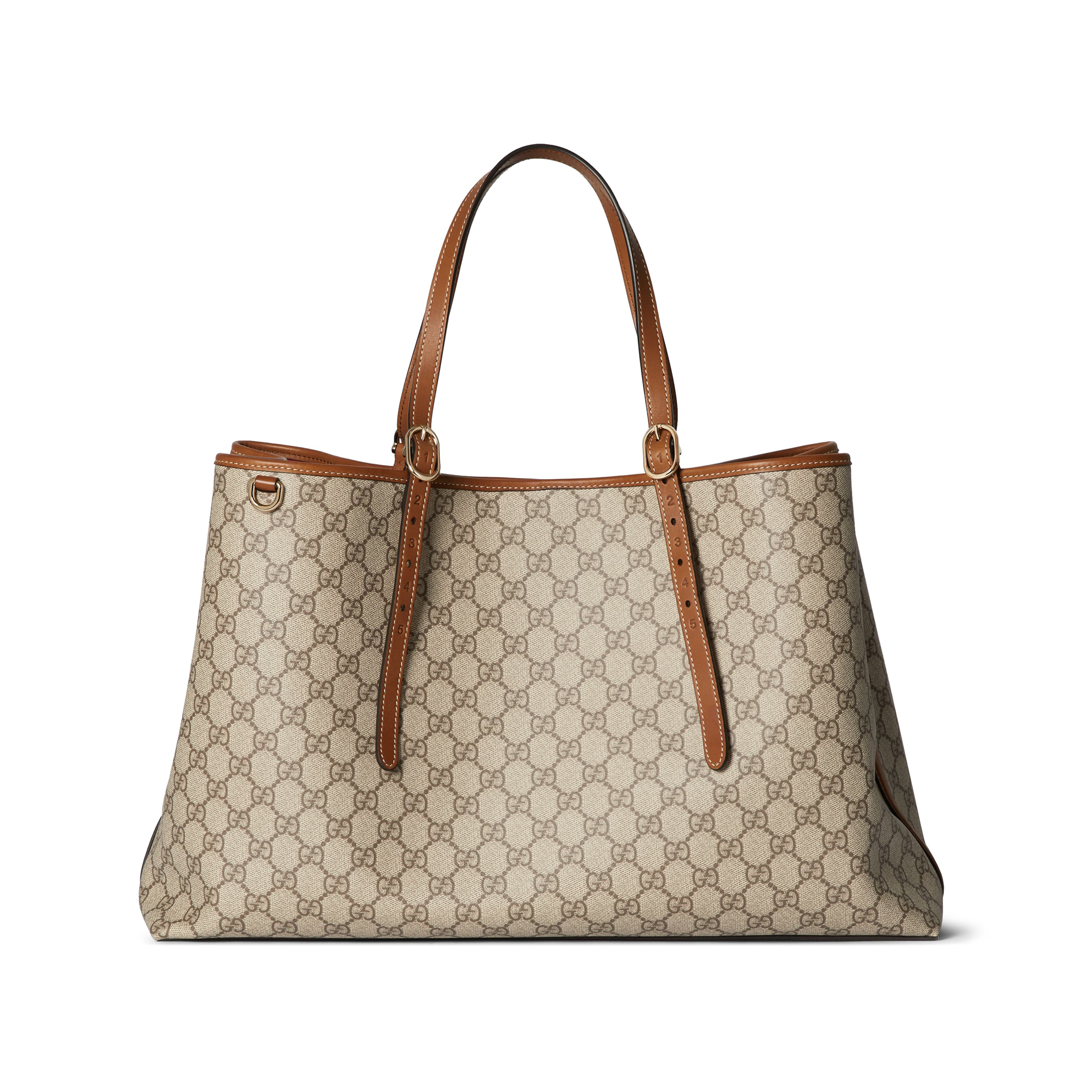 NIGO Gucci Emblem Women's Solid Color Logo Printed Magnetic Clasp Closure Leather Coated Fabric Shopping Bag Shoulder Bags #nigo74595