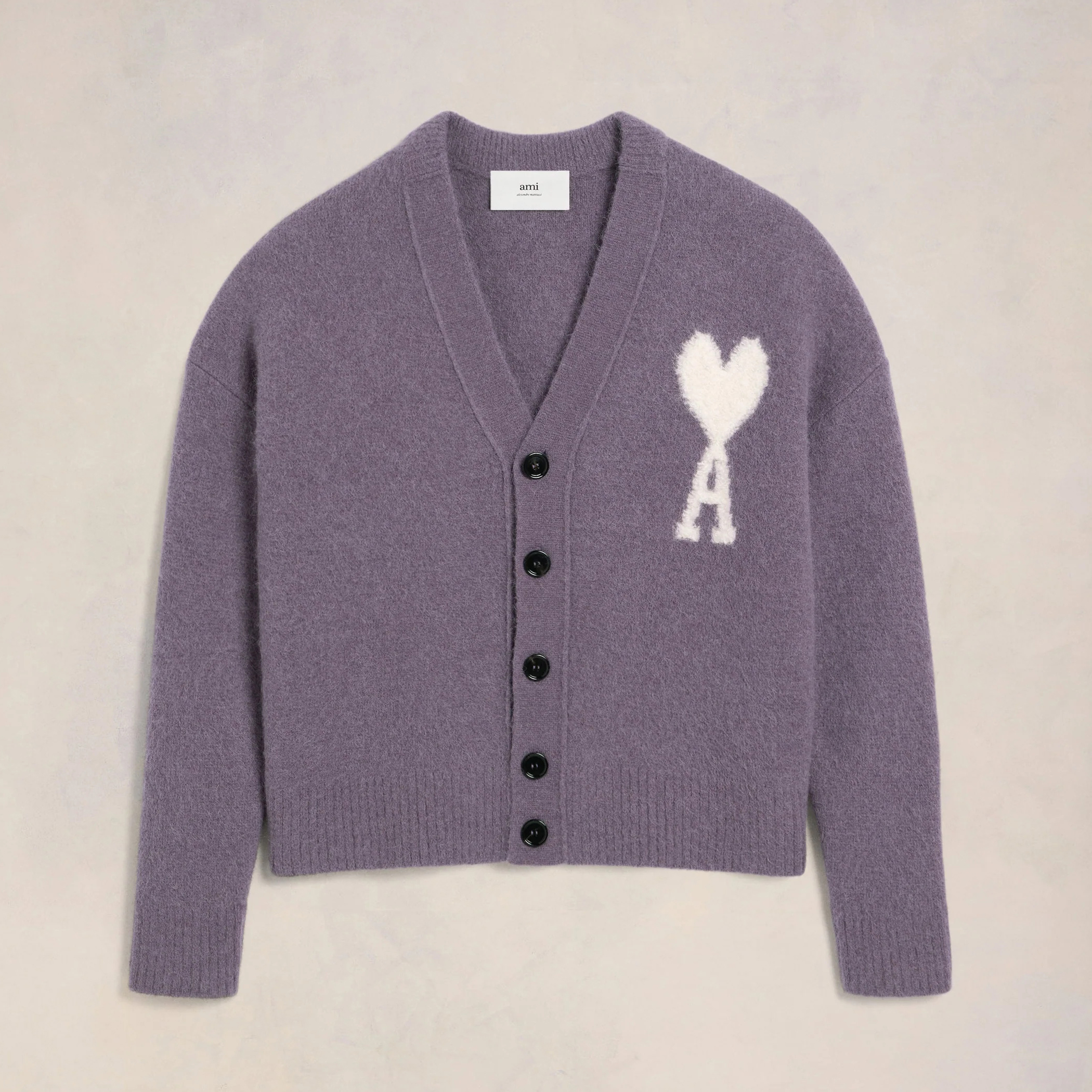 NIGO Ami Men's And Women's Spring And Autumn Solid Color Letters Love V-neck Knitted Single Breasted Long Sleeved Cardigan Jacket #nigo74612