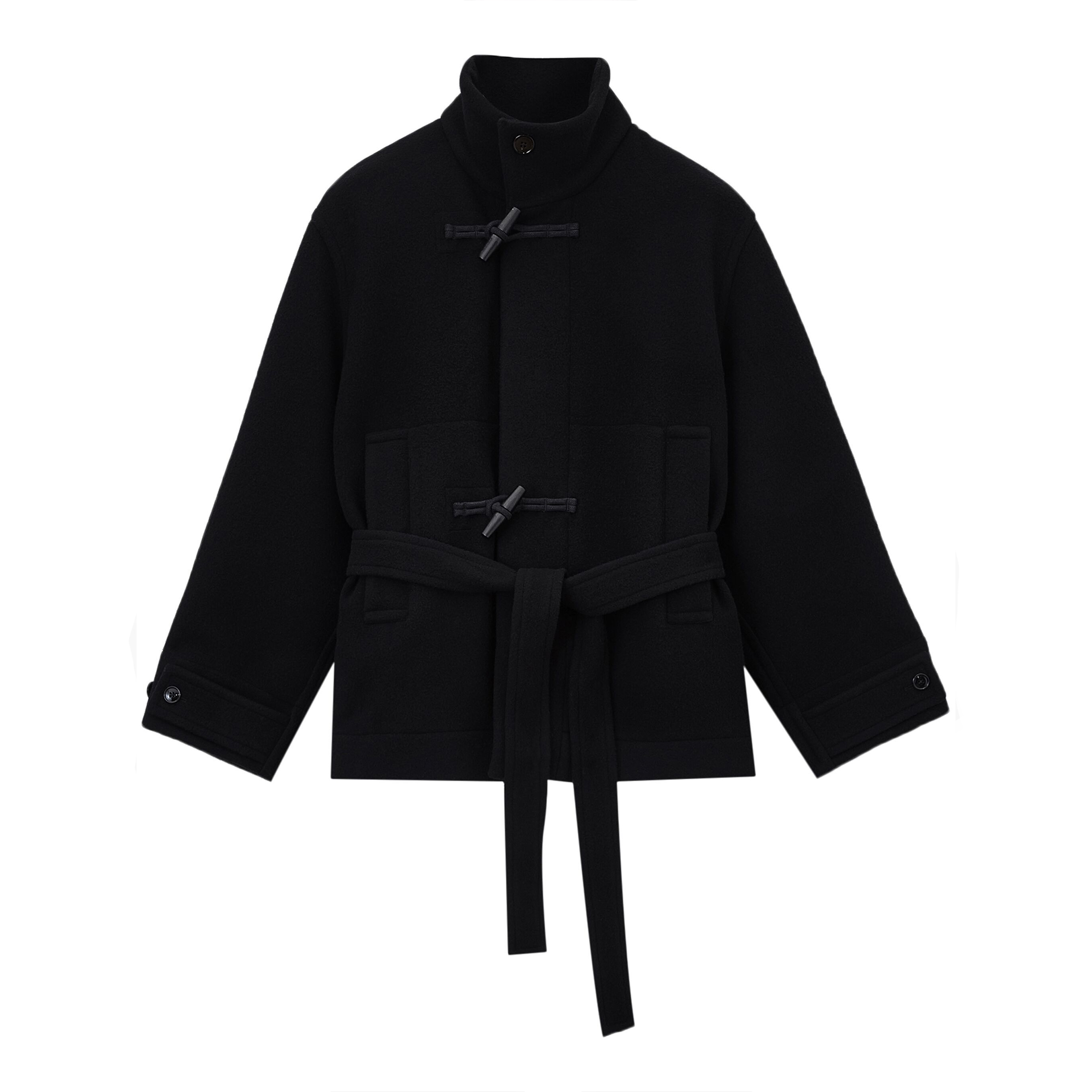 NIGO Lemaire Women's Temperament Fashion Cashmere Short Coat Autumn And Winter Single-breasted Jacket Black Simple Elegant Lapel Belt Tweed Coat Ngvp #nigo9758