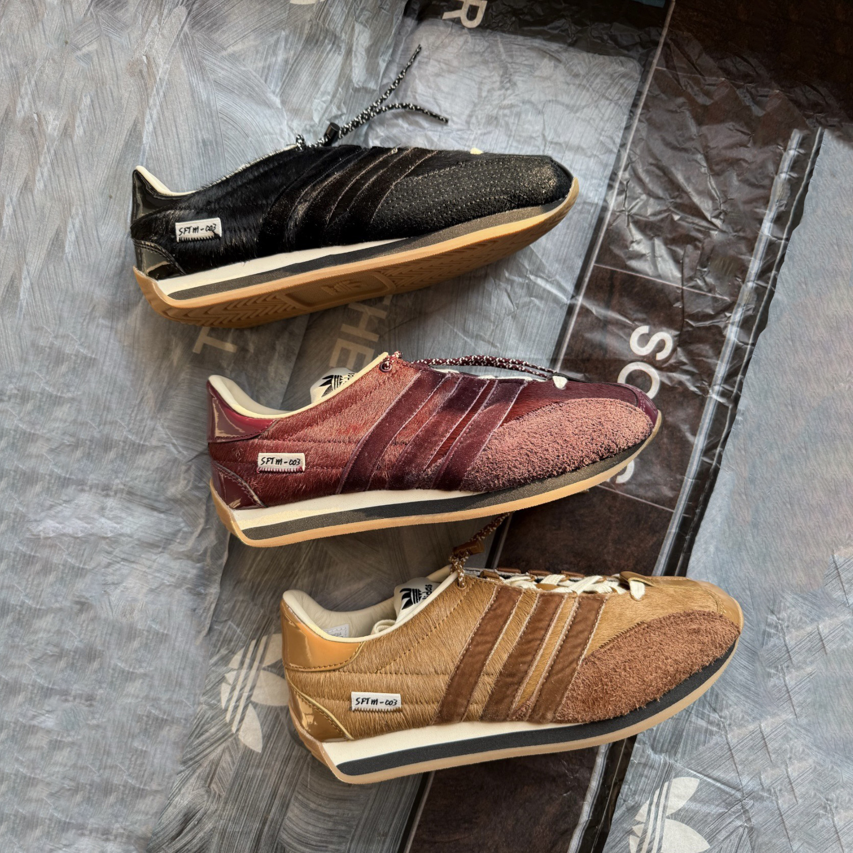 NIGO Adidas Origingls x For The Mute Men's And Women's Solid Color Horsehair Non Slip Wear Resistant Low Top Lace Up Casual Shoes #nigo74624