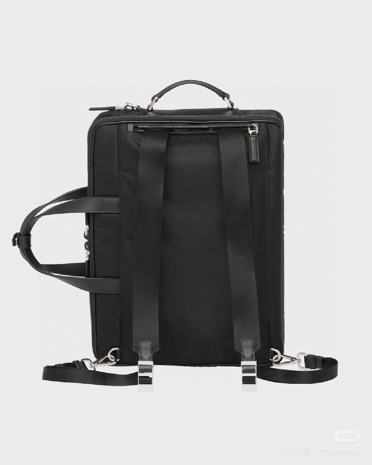 NIGO Prada Men's Solid Color Re-Nylon and Saffiano Leather Briefcase Tote Bag Bags #nigo74626