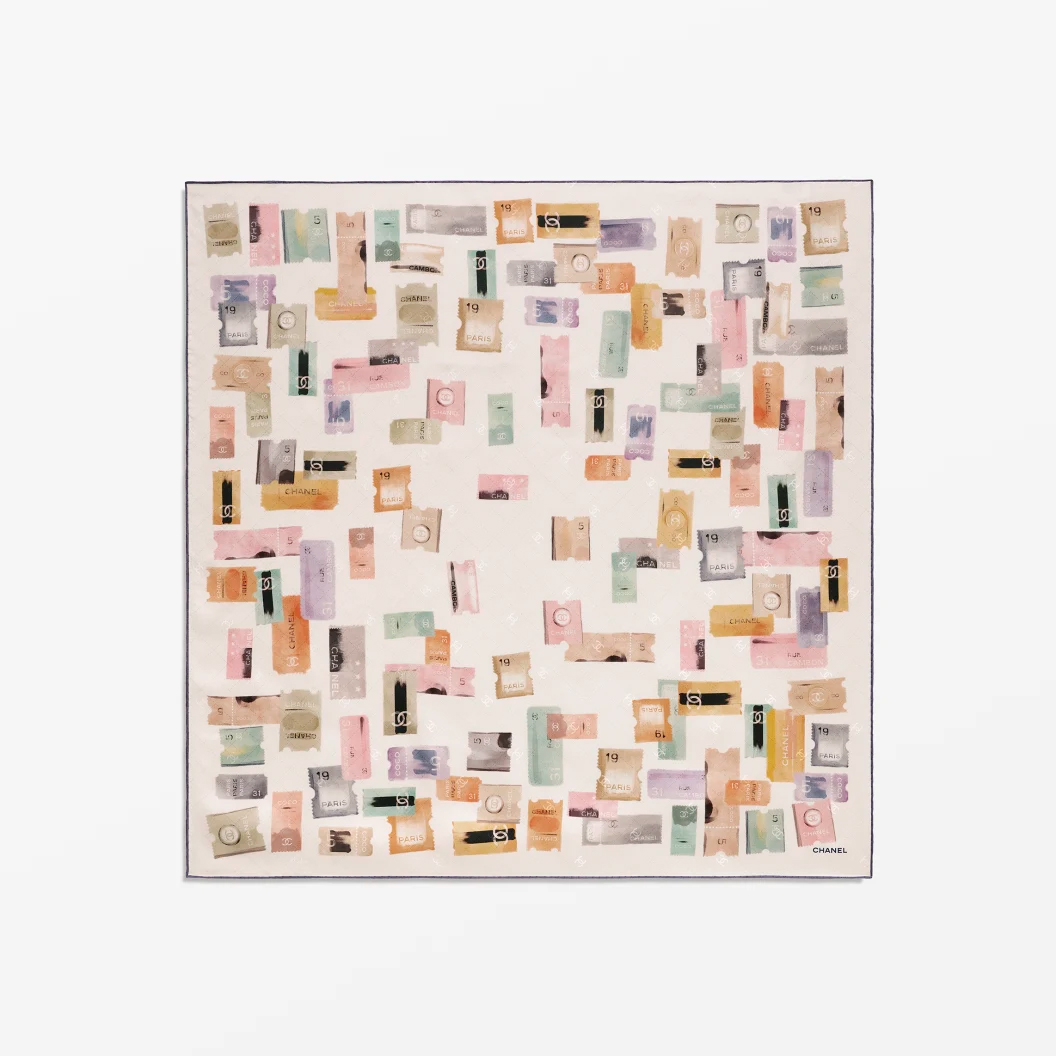 NIGO Chanel Women's Fashion Logo Jacquard Twill Silk Square Scarf Silk Scarf Accessories Ngvp ﻿#nigo9751