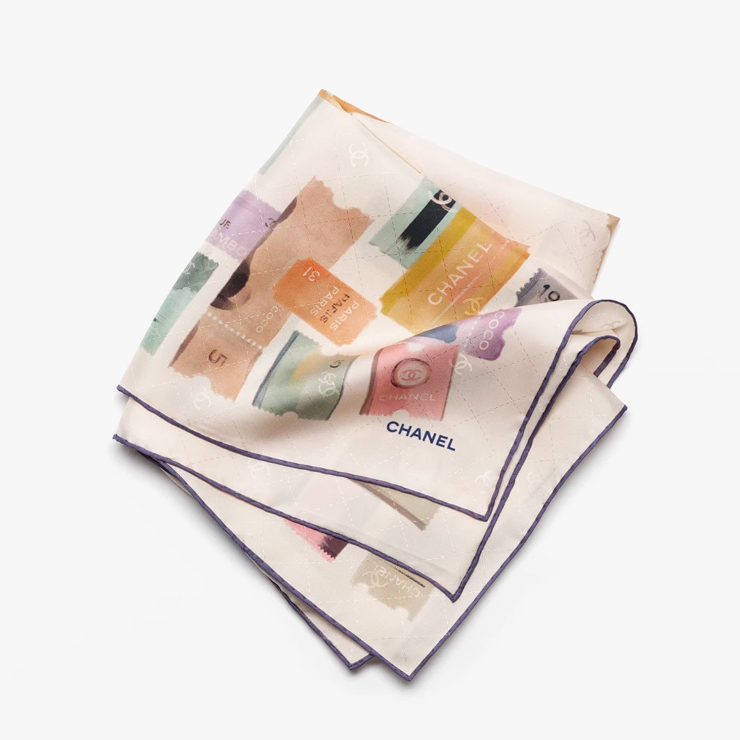 NIGO Chanel Women's Fashion Logo Jacquard Twill Silk Square Scarf Silk Scarf Accessories Ngvp ﻿#nigo9751