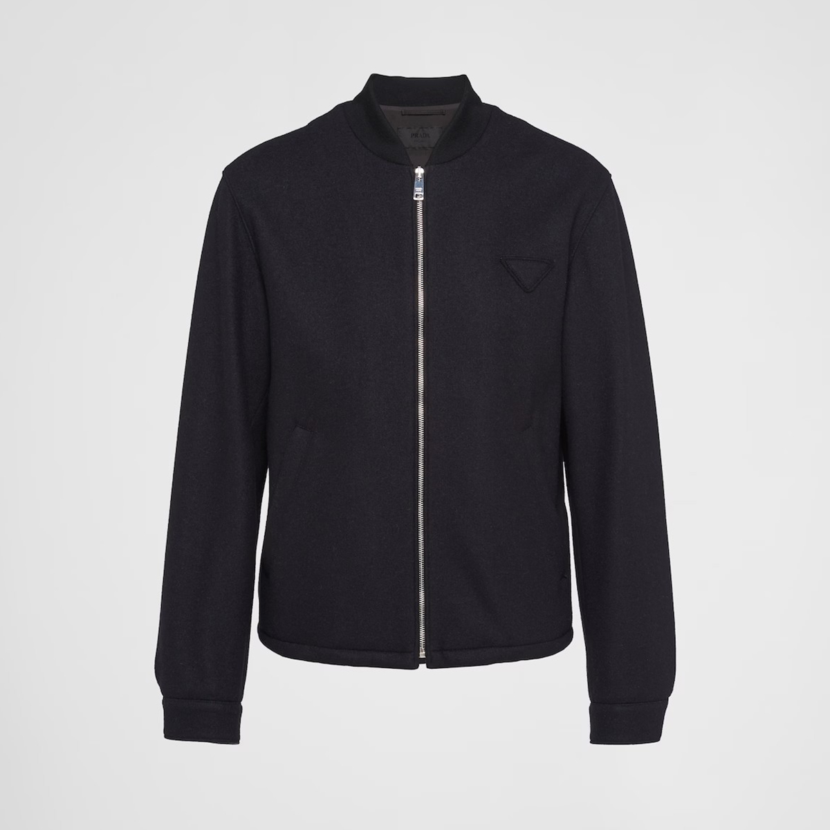 NIGO Prada Men's Spring & Autumn Wool Standing Collar Zipper Solid Color Fitted Long Sleeve Jacket Ngvp #nigo9764