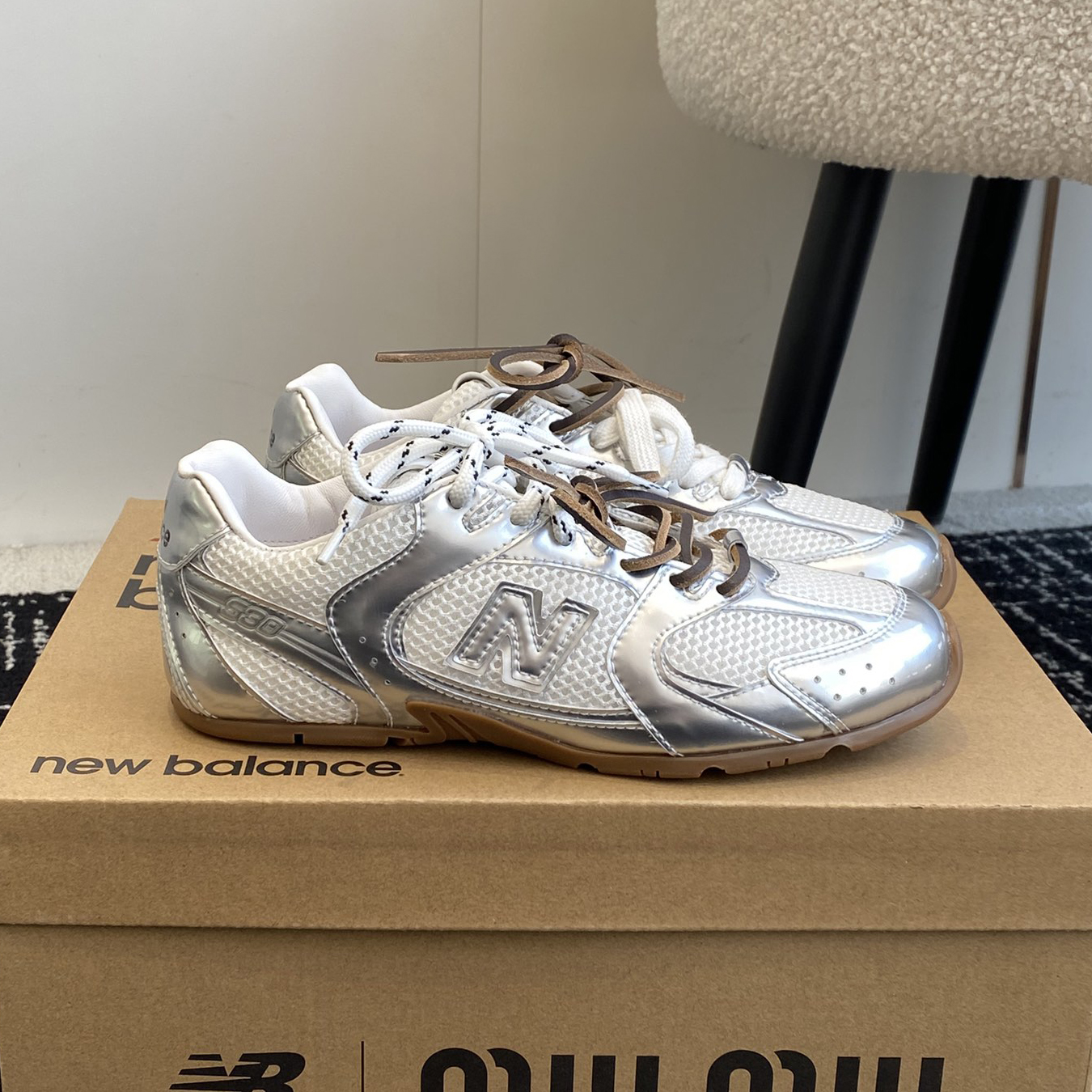 NIGO MiuMiu New Balance X Miu Miu 530 Sl Men's And Women's Retro Running Shoes Colorblocking Fashion Casual Sports Lace-up Shoes #nigo74659