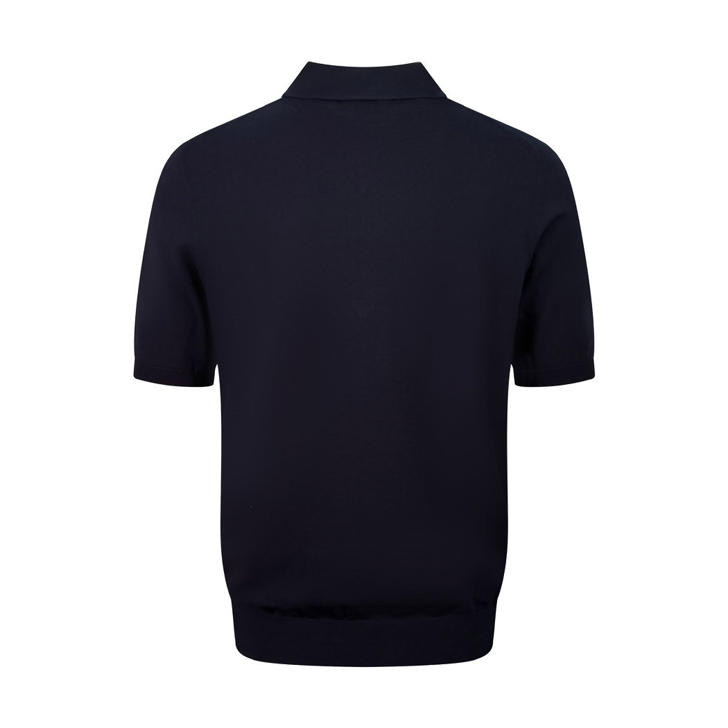 NIGO Prada Men's Summer Solid Color Logo Embroidery Zipper Neck Short Sleeve Polo Shirt T-Shirt #nigo74655