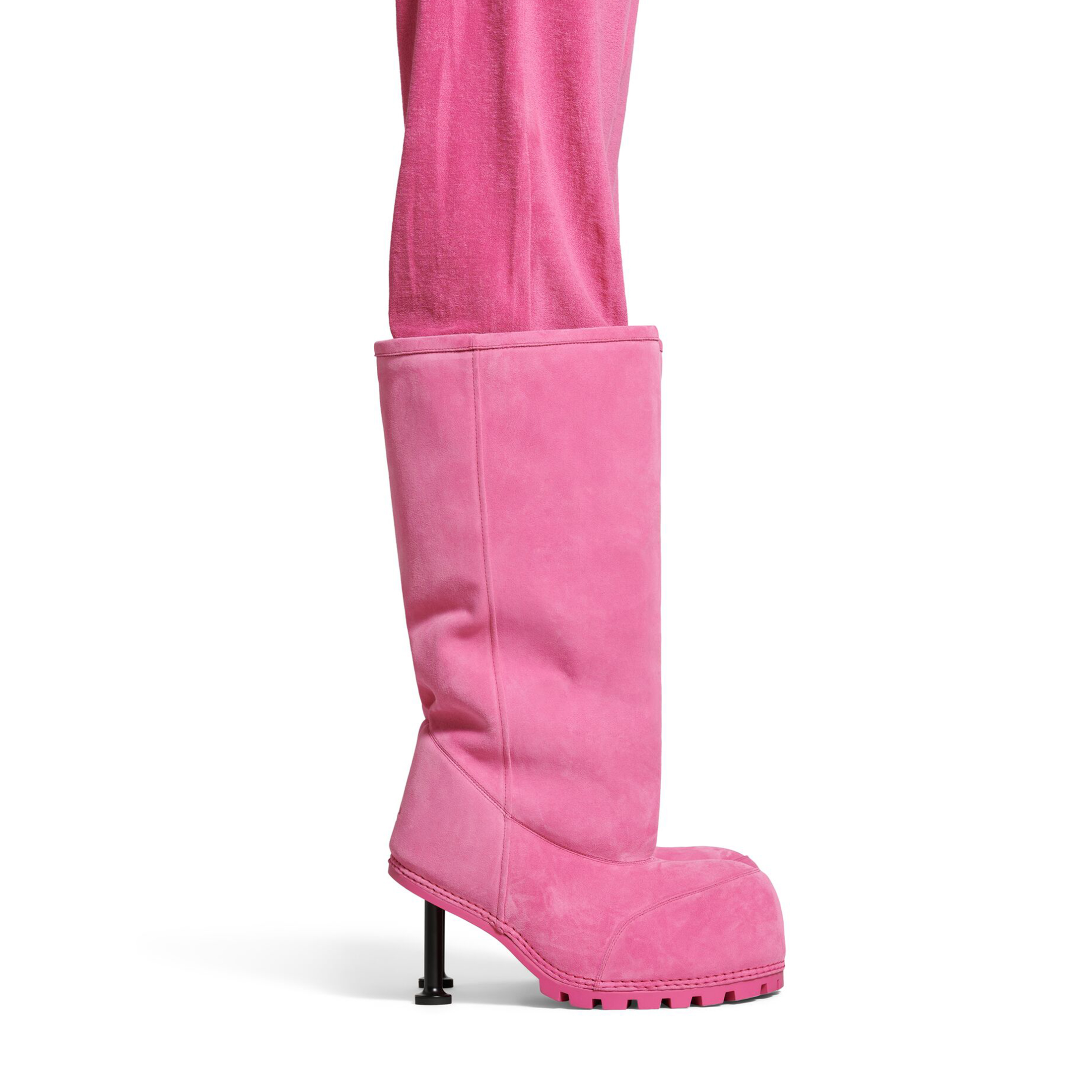 NIGO Balenciaga Women's Autumn And Winter ALASKA FUR 90mm Thigh High Boots Round Toe Solid Color Casual High Heel Snow Boots Shoes Ngvp #nigo9772