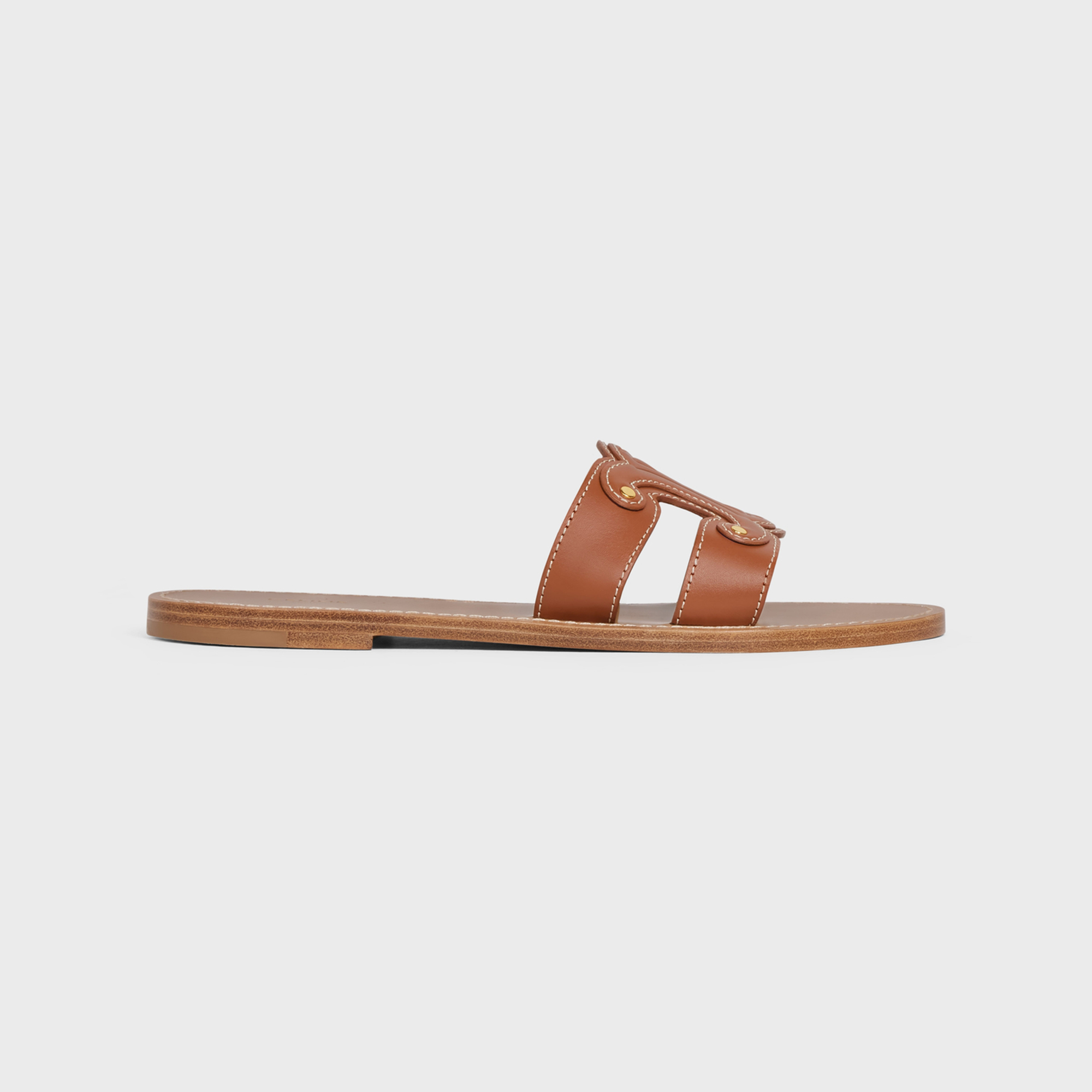 NIGO Celine Women's Spring Summer TRIOMPHE Cow Leather Mule Shoes Solid Color Casual Slippers Shoes #nigo71816