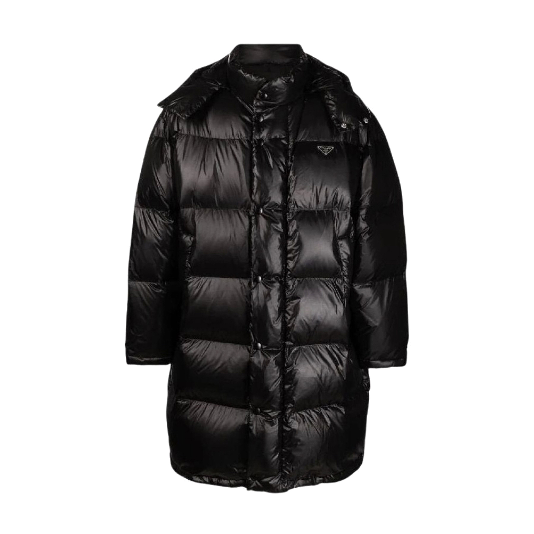 NIGO Prada Men's Autumn and Winter Solid Color Nylon Hooded Long Zipper Long Sleeve Jacket Coat #nigo74672