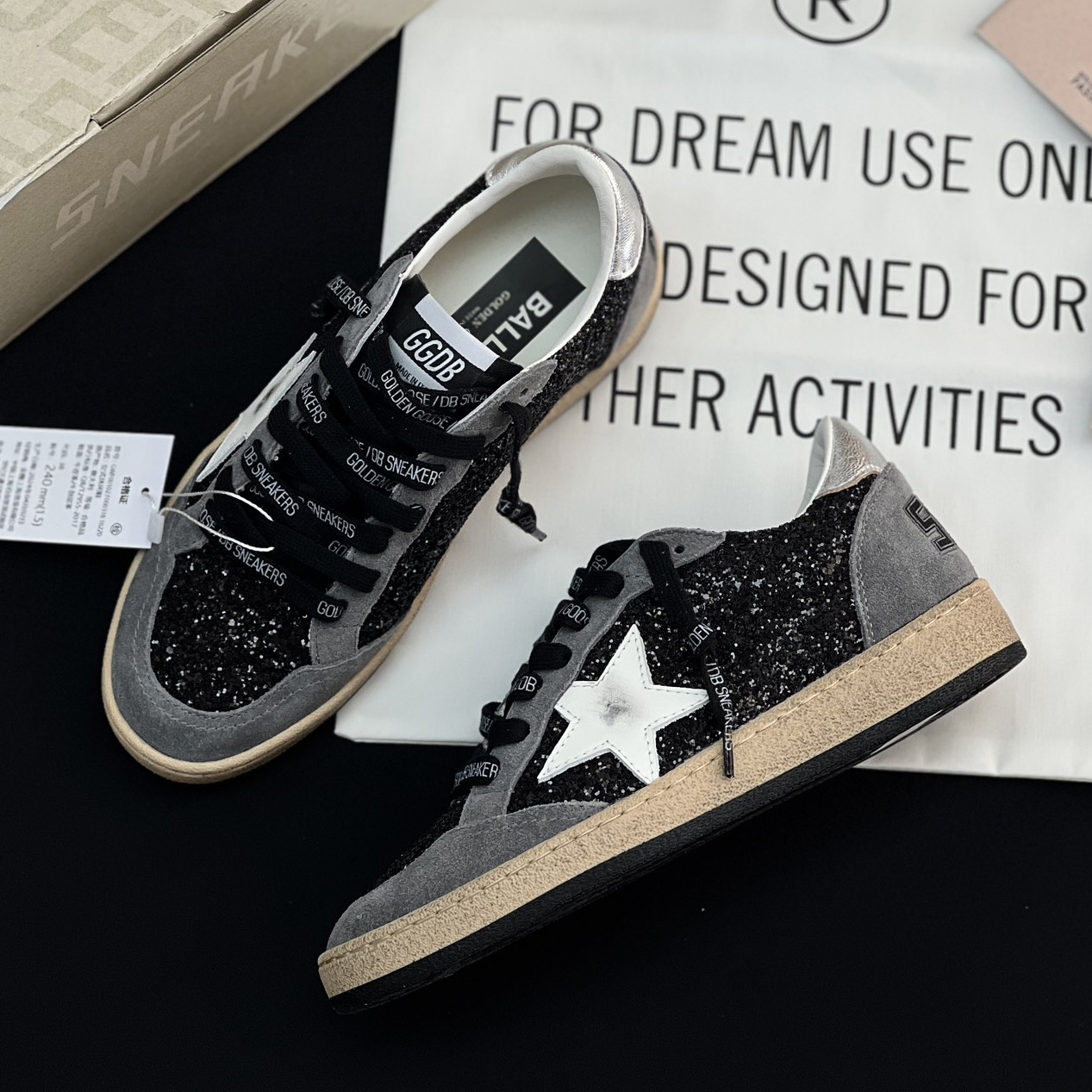 NIGO Golden Goose Women's Fall/Winter Lamb's Wool Suede Low Top Lace Up Casual Shoes #nigo74683