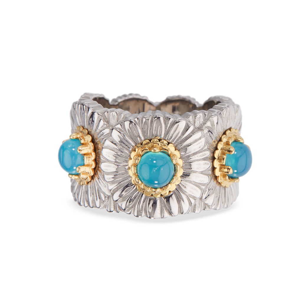 NIGO BUCCELLATI Men's Women's BLOSSOMS Silver ETERNELLE Ring Fashion Daisy Pattern Ring Jewelry Accessories Ngvp #nigo9773