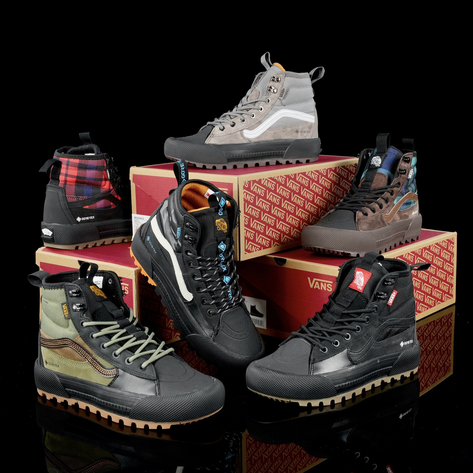 NIGO Vans Men's Round Toe Comfortable Non Slip Wear Resistant High Top Lace Up Outdoor Sports Shoes Shoes #nigo74671