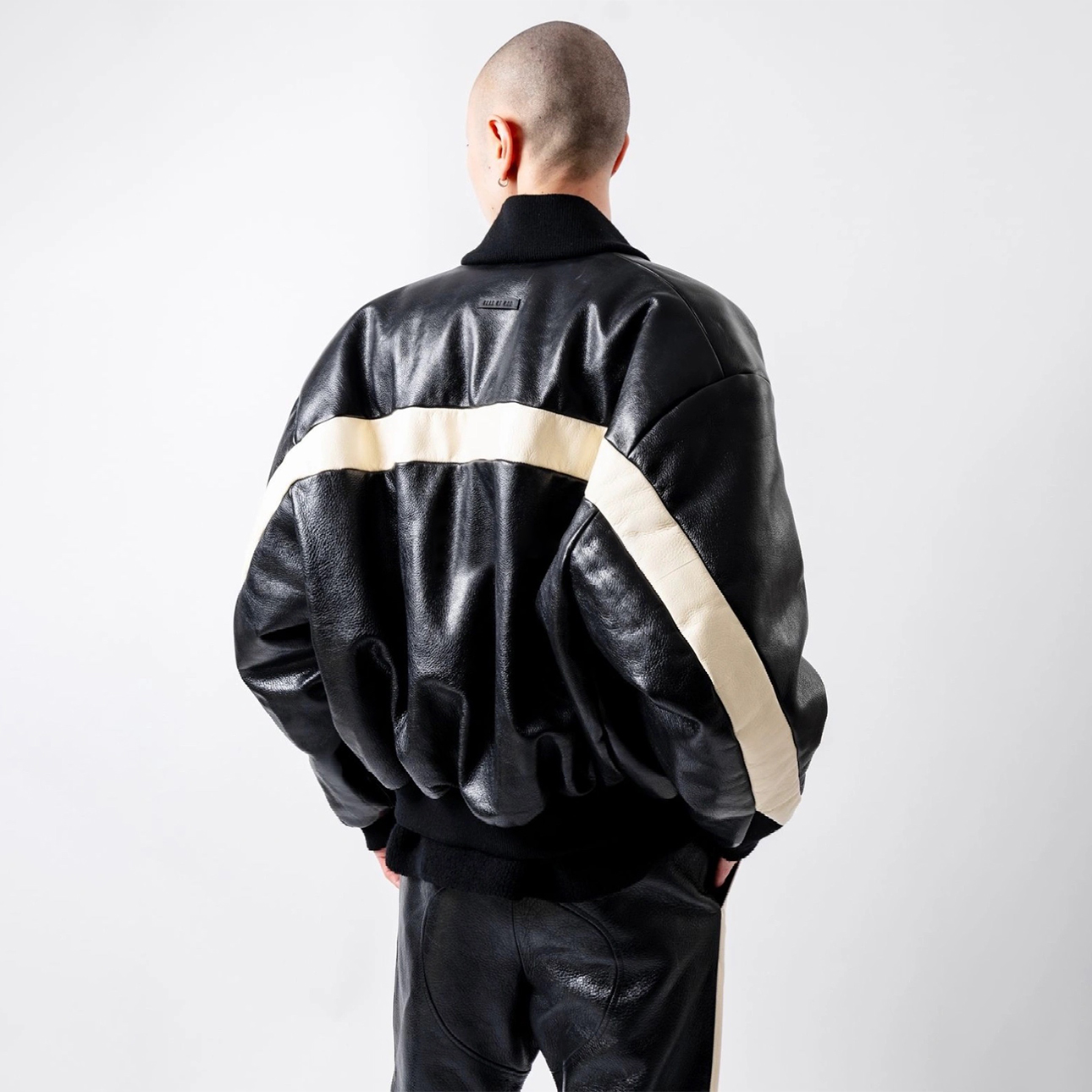 NIGO ESSENTIALS FEAR OF GOD Men's Women's Spring And Autumn Standing Collar Zipper Solid Color Loose Bomber Jacket Long Sleeve Leather Jacket Ngvp #nigo9755