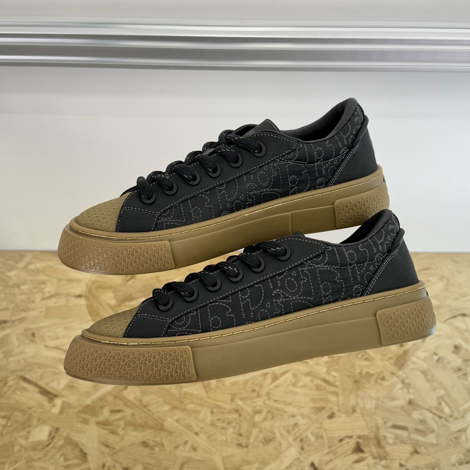 NIGO Dior B33 Men's Low Top Lace Up Leather Casual Printed Thick Bottom Height Increasing Sneakers Shoes #nigo74695