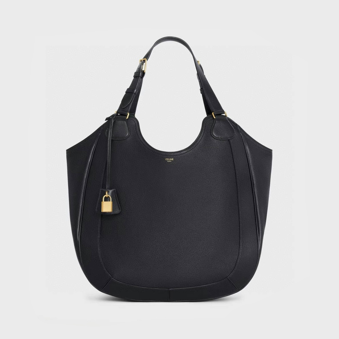 NIGO Celine Women's Gold Finish Adjustable Handle Calfskin Leather Solid Color Tote Bag Bags #nigo74681