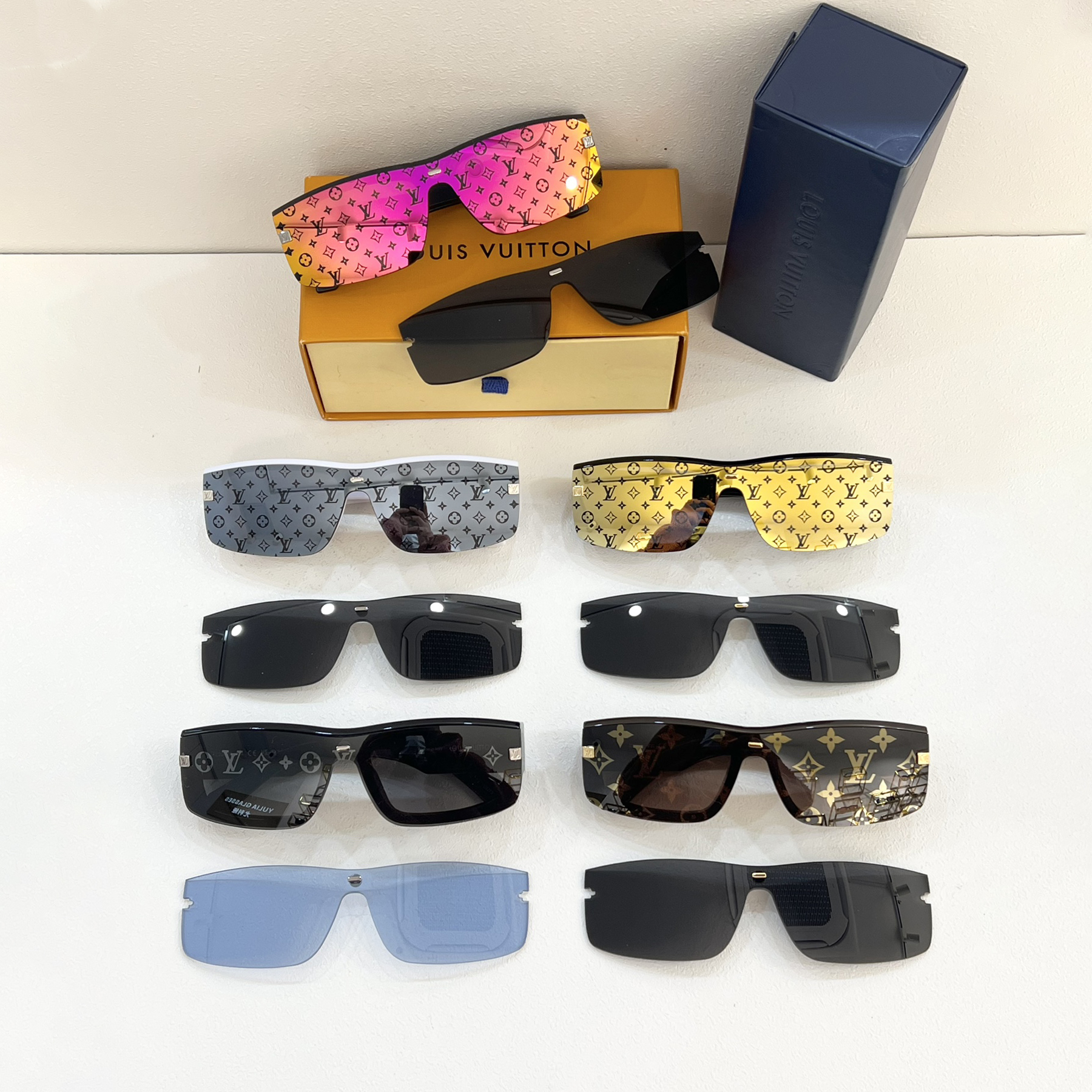 NIGO Louis Vuitton Men's Logo Decorative Lens Square Sunglasses with Replaceable Lenses Eyeglasses Glasses #nigo74687