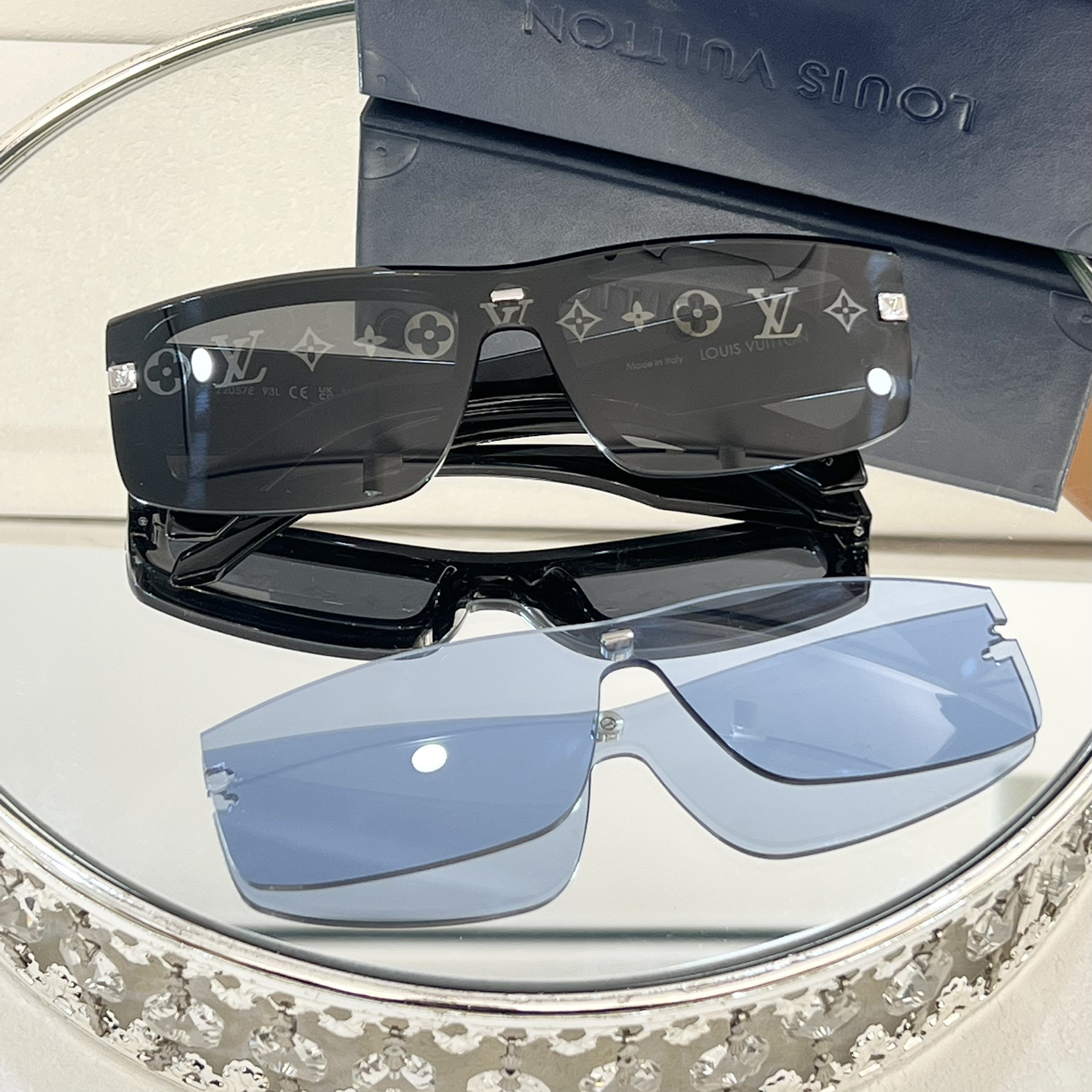 NIGO Louis Vuitton Men's Logo Decorative Lens Square Sunglasses with Replaceable Lenses Eyeglasses Glasses #nigo74687