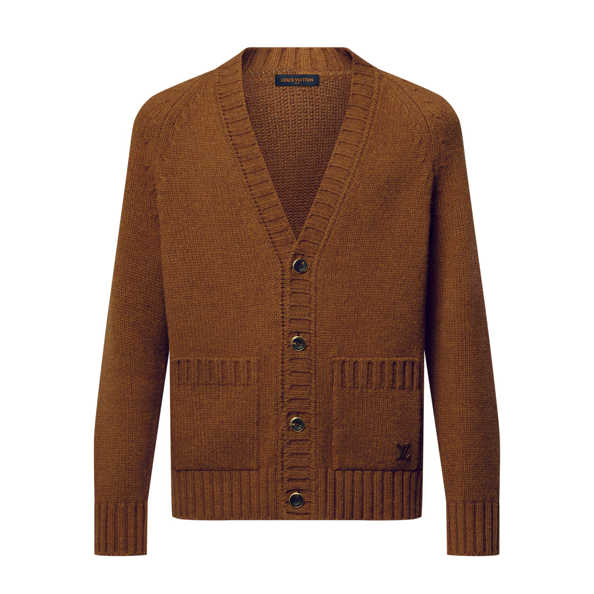NIGO Louis Vuitton Men's And Women's Spring And Fall Solid Color V-neck Cashmere Blend Single Breasted Long Sleeved Knit Cardigan Jacket #nigo74711