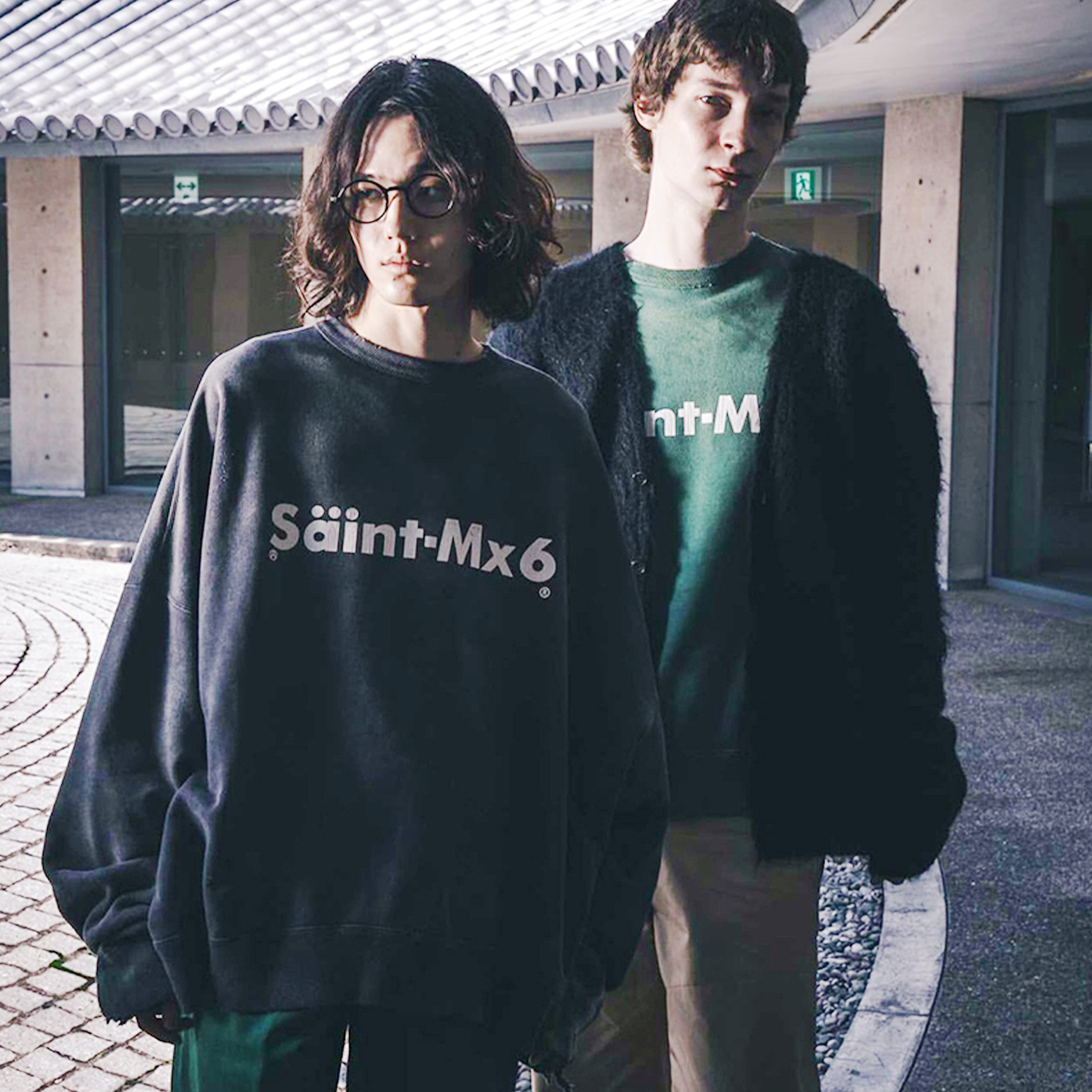 NIGO Saint Michael Men's Retro Washed Damage Sweatshirt Solid Colour Simple Fashion High Street Casual Trend Round Neck Long Sleeve Pullover Sweatshirt T-shirt Ngvp #nigo9788