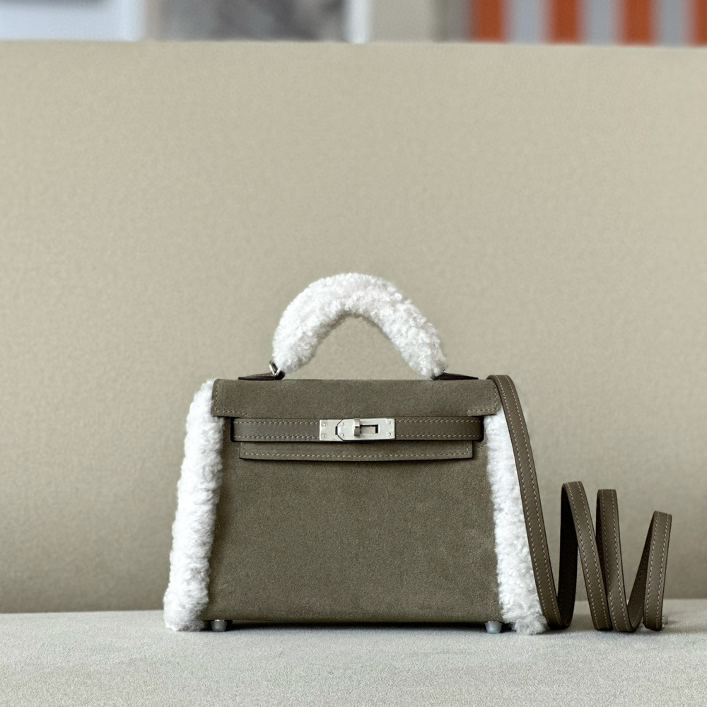 NIGO Hermes Women Solid Color Suede Plush Fashion Temperament Tote Shoulder Bag Bags #nigo74714