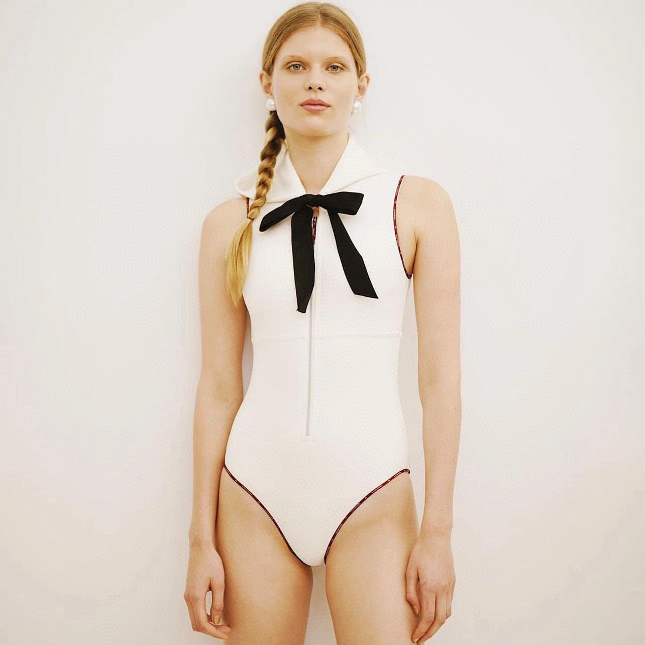 NIGO Chanel Women's Summer Pattern Printed Stretch Fabric One-piece Swimsuit #nigo74735