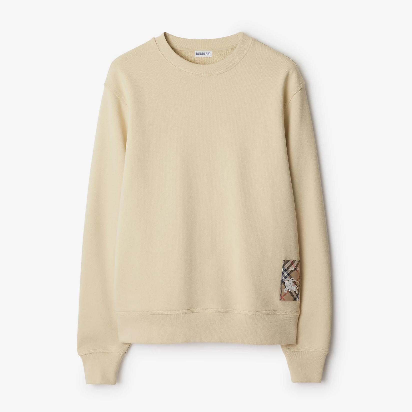 NIGO Burberry Men's Spring and Autumn Solid Color Checkered Printed Label Loose Round Neck Long Sleeve Sweatshirt #nigo74744