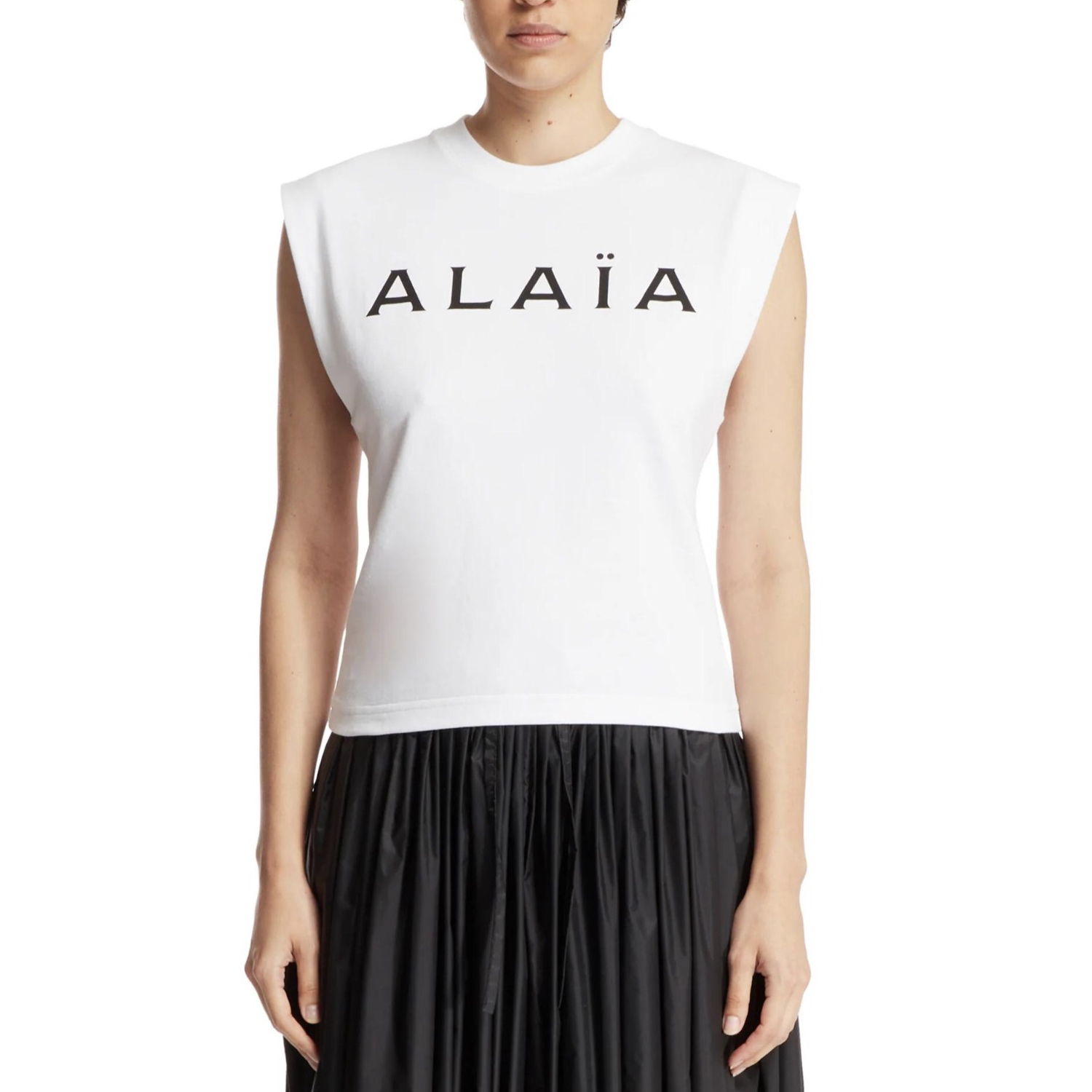 NIGO Alaia Women's Summer Solid Color Letter Printed Cotton Knit Sleeveless T-Shirt Top #nigo74733
