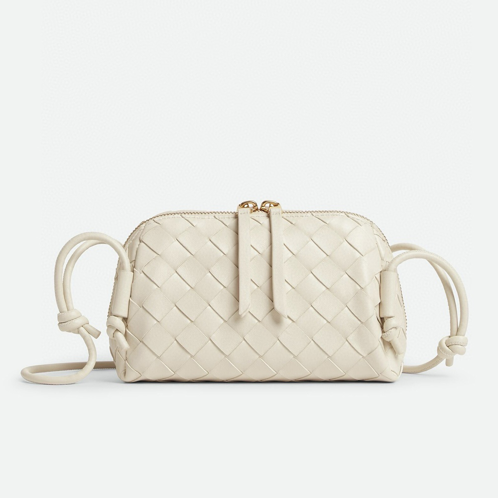 NIGO Bottega Veneta Concert Pouch Women's Solid Color Intrecciato Woven Adjustable Shoulder Strap Zipper Closure Cowhide Clutch Bag Bags #nigo74739
