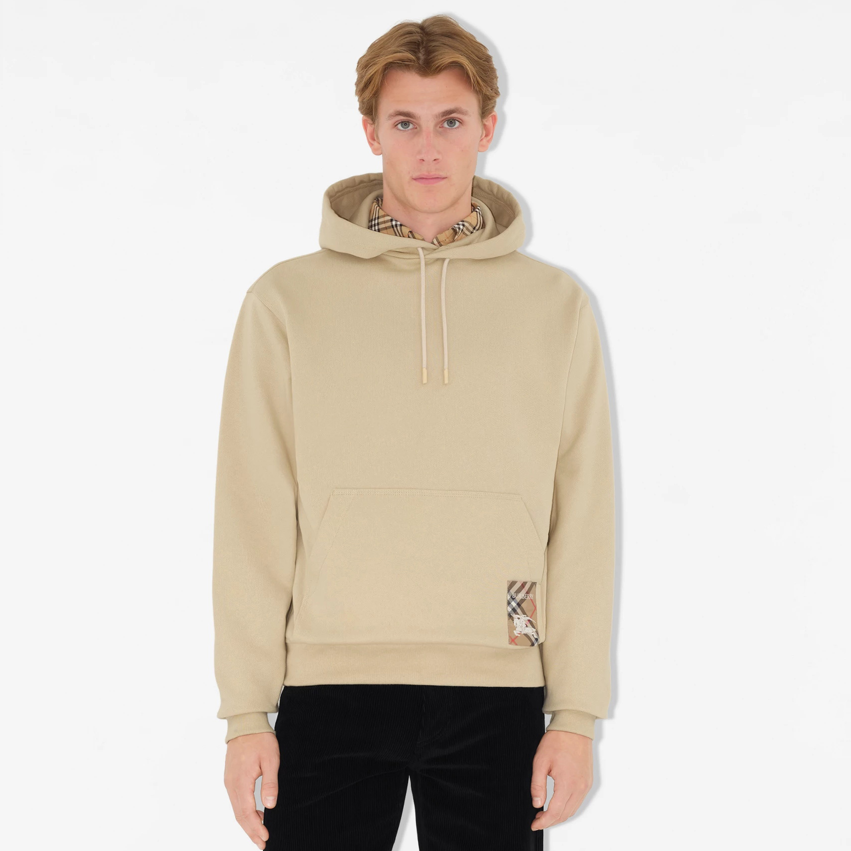 NIGO Burberry Men's Spring and Autumn Solid Color Plaid Pocket Loose Hooded Long Sleeve Sweatshirt #nigo74743