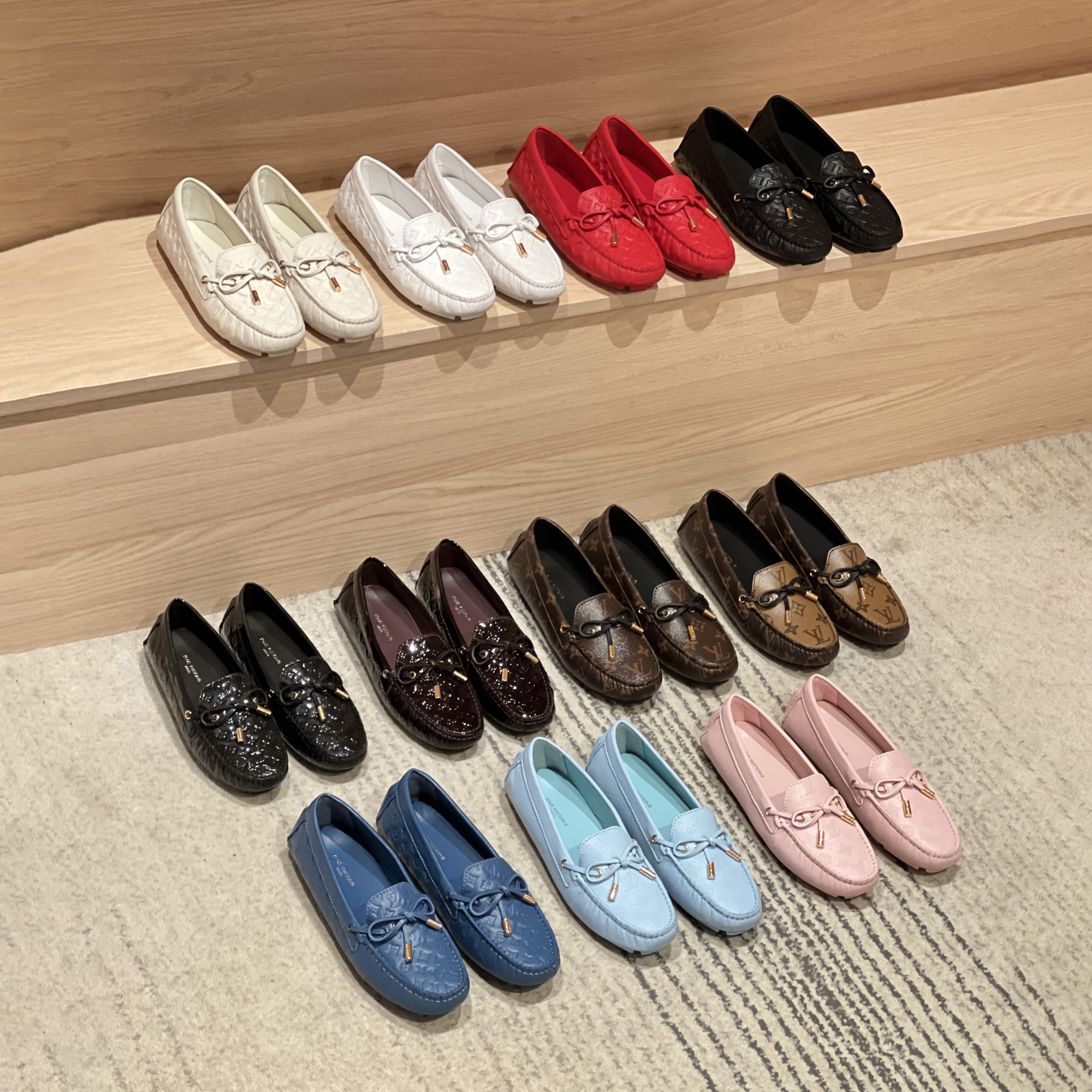 NIGO Louis Vuitton DRIVER Moccasin Shoes Men's Printed Lace Up Temperament Fashion Casual Cowhide Flat Shoes #nigo74746