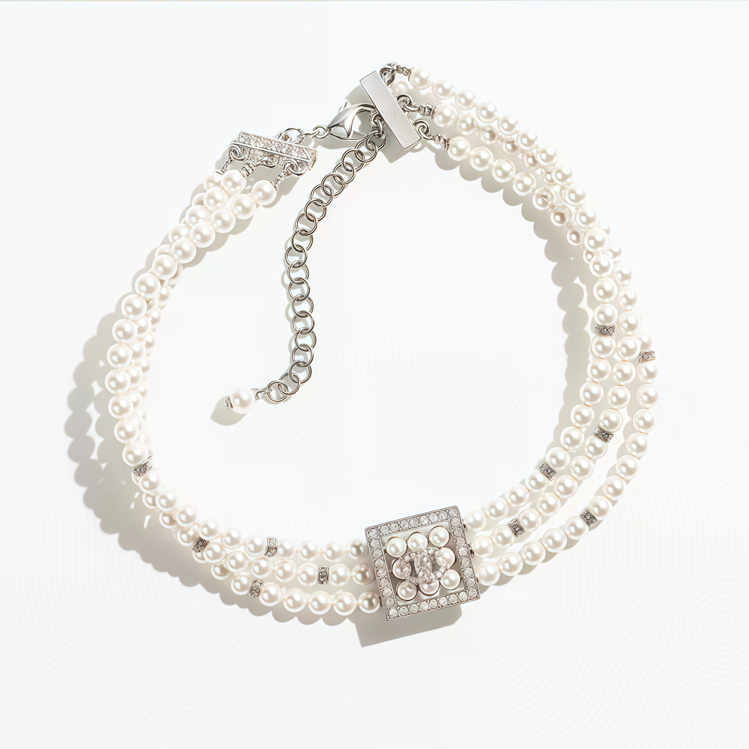 NIGO Chanel Women's Fashion Solid Color Multi-Layer Necklace Pearl Rhinestone Necklace Accessories Ngvp #nigo9813