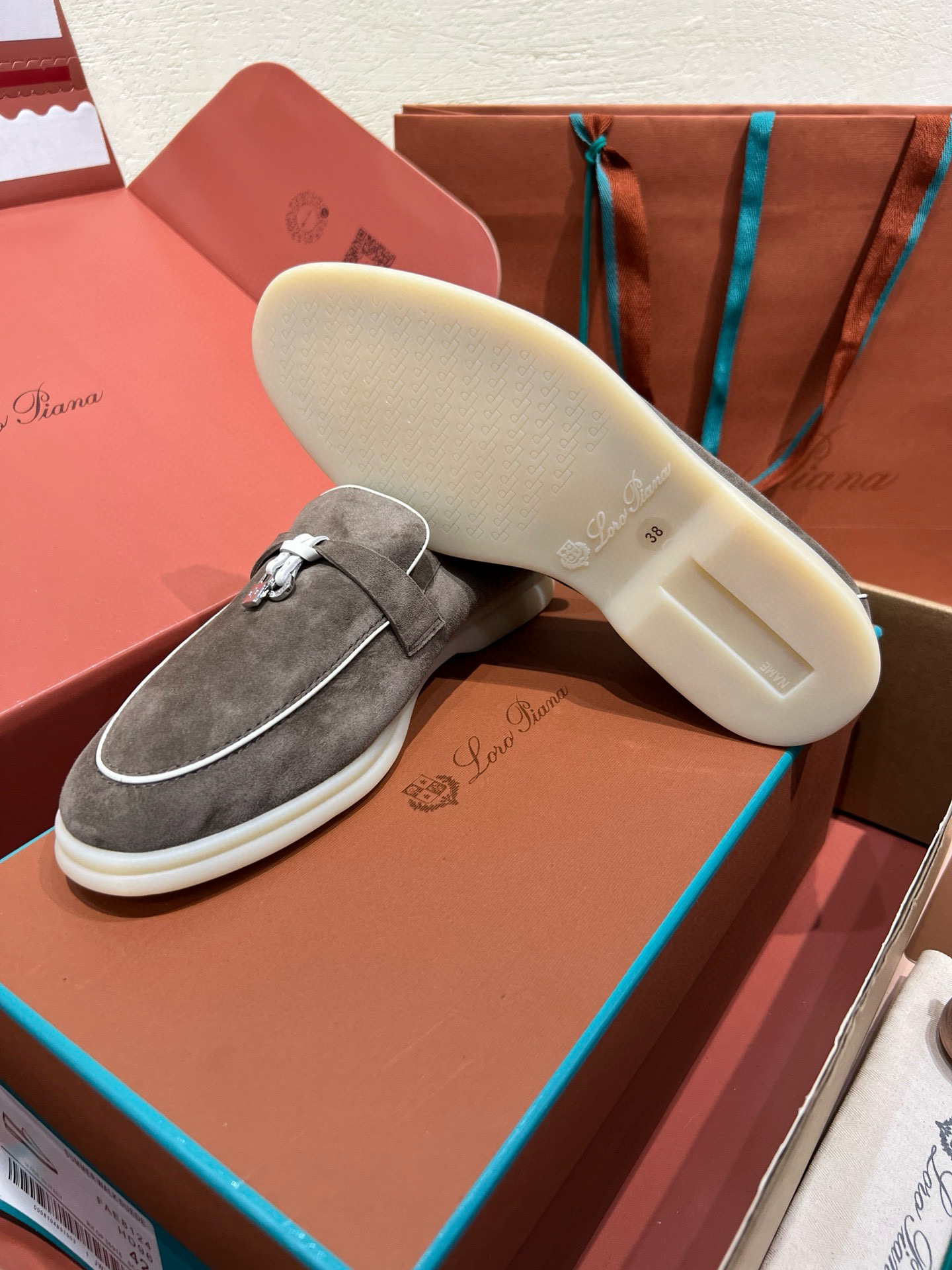 NIGO Loro Piana Men's and Women's Autumn/Winter Solid Color Round Toe Suede Casual Loafers Shoes #nigo74745