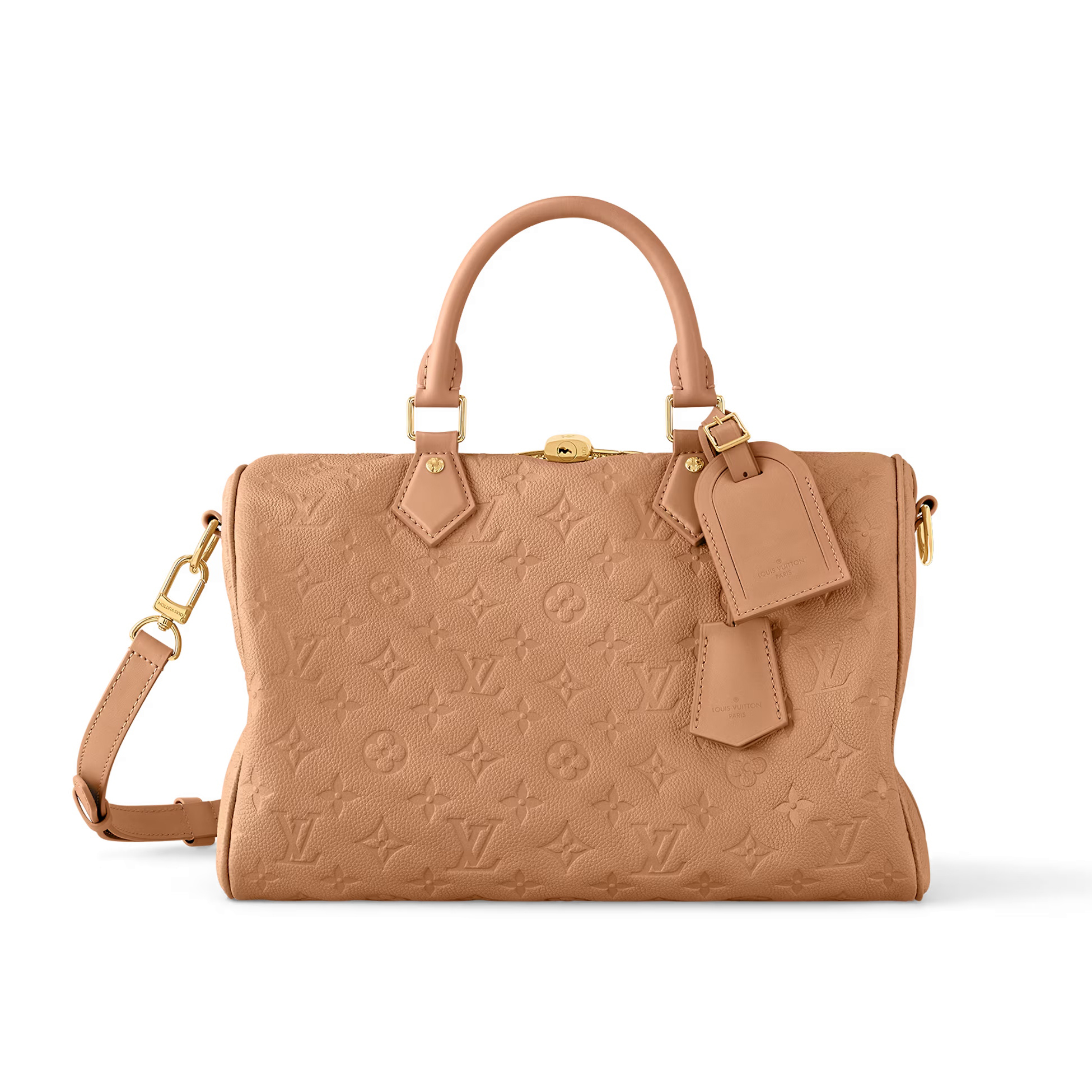 NIGO Louis Vuitton SPEEDY SOFT 30 Women Solid Color Detachable Adjustable Shoulder Strap Zipper Closure Cow Leather Single Shoulder Crossbody Tote Travel Bag Bags #nigo74751