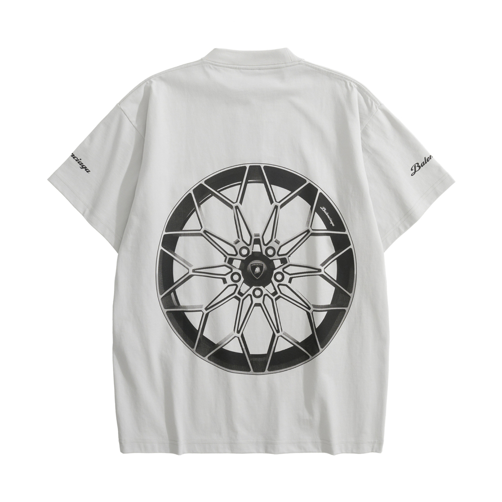 NIGO Balenciaga x Lamborghini Men's and Women's Summer Car Print Round Neck Regular Fit Cotton Short Sleeve T-Shirt #nigo74769