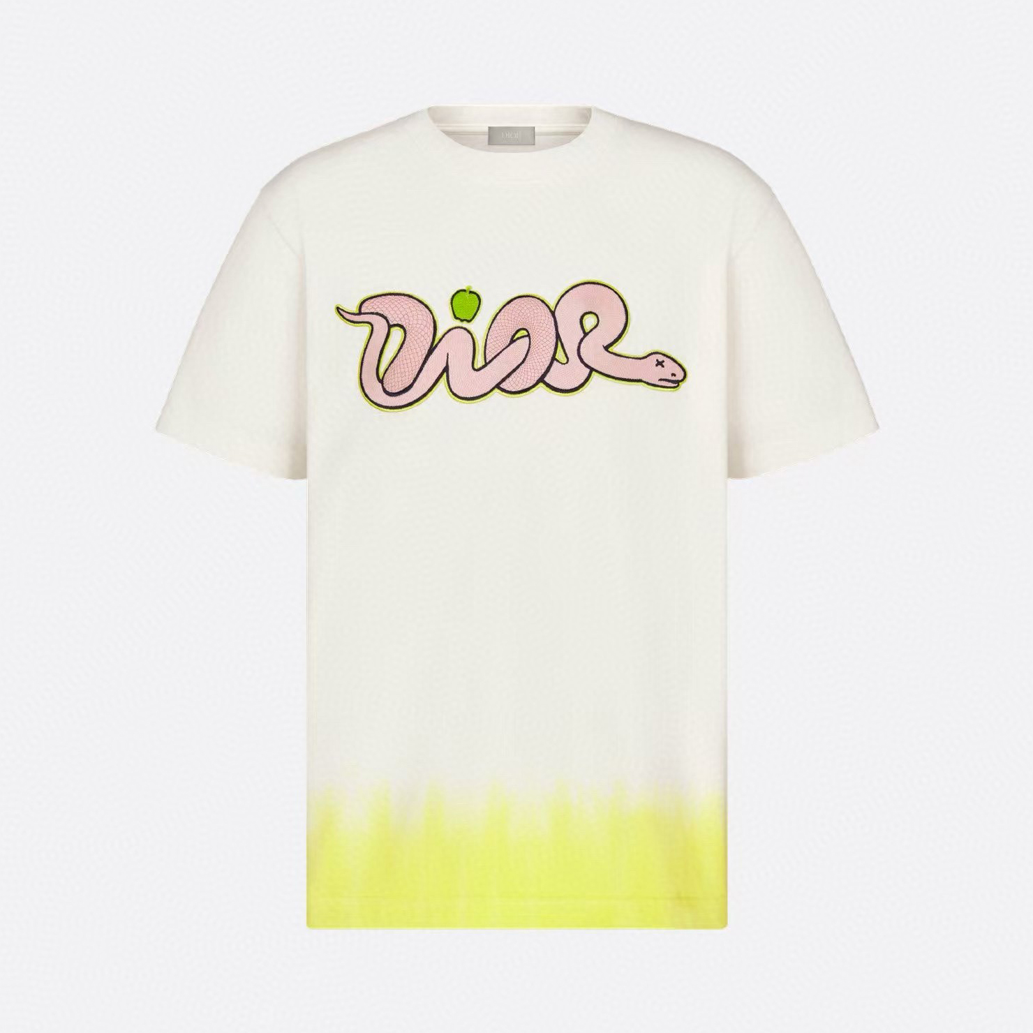 NIGO Dior And Kaws Men's Summer Color Blocking Cotton Plain Knit Fabric Round Neck Short Sleeve T-shirt #nigo74777