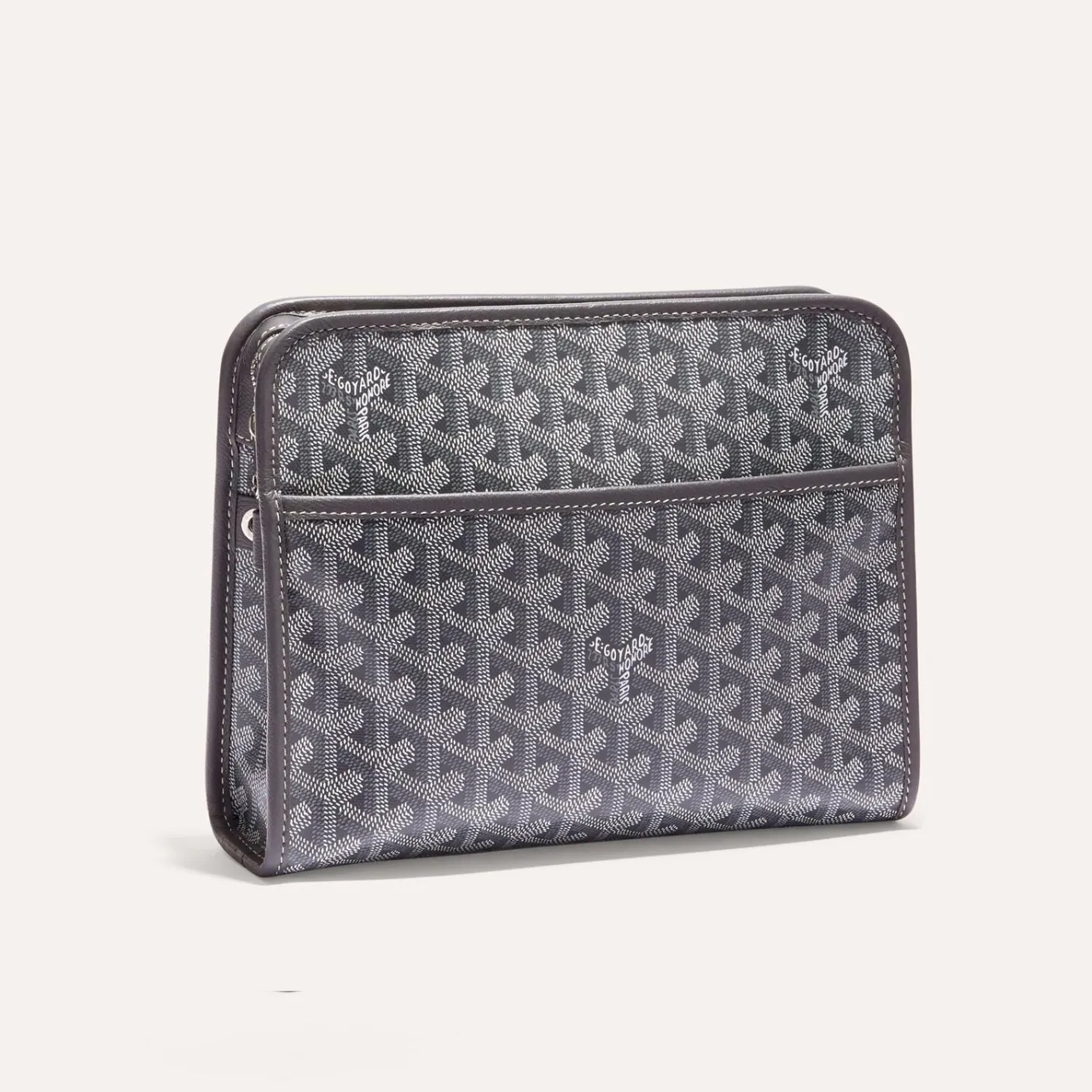 NIGO GOYARD Men's Women's JOUVENCE Medium Wash Bag Full Printed Canvas Spell Cowhide Clutch Leather Casual Storage Bag #nigo71817